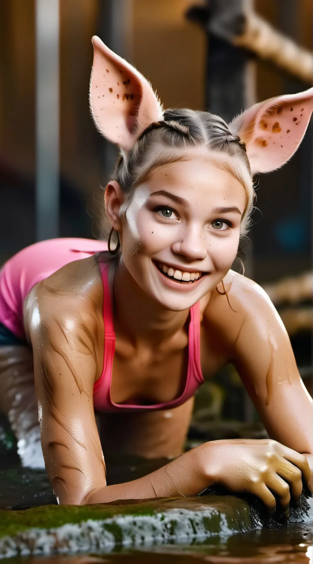 ai character: Piggy-girl Peggy background