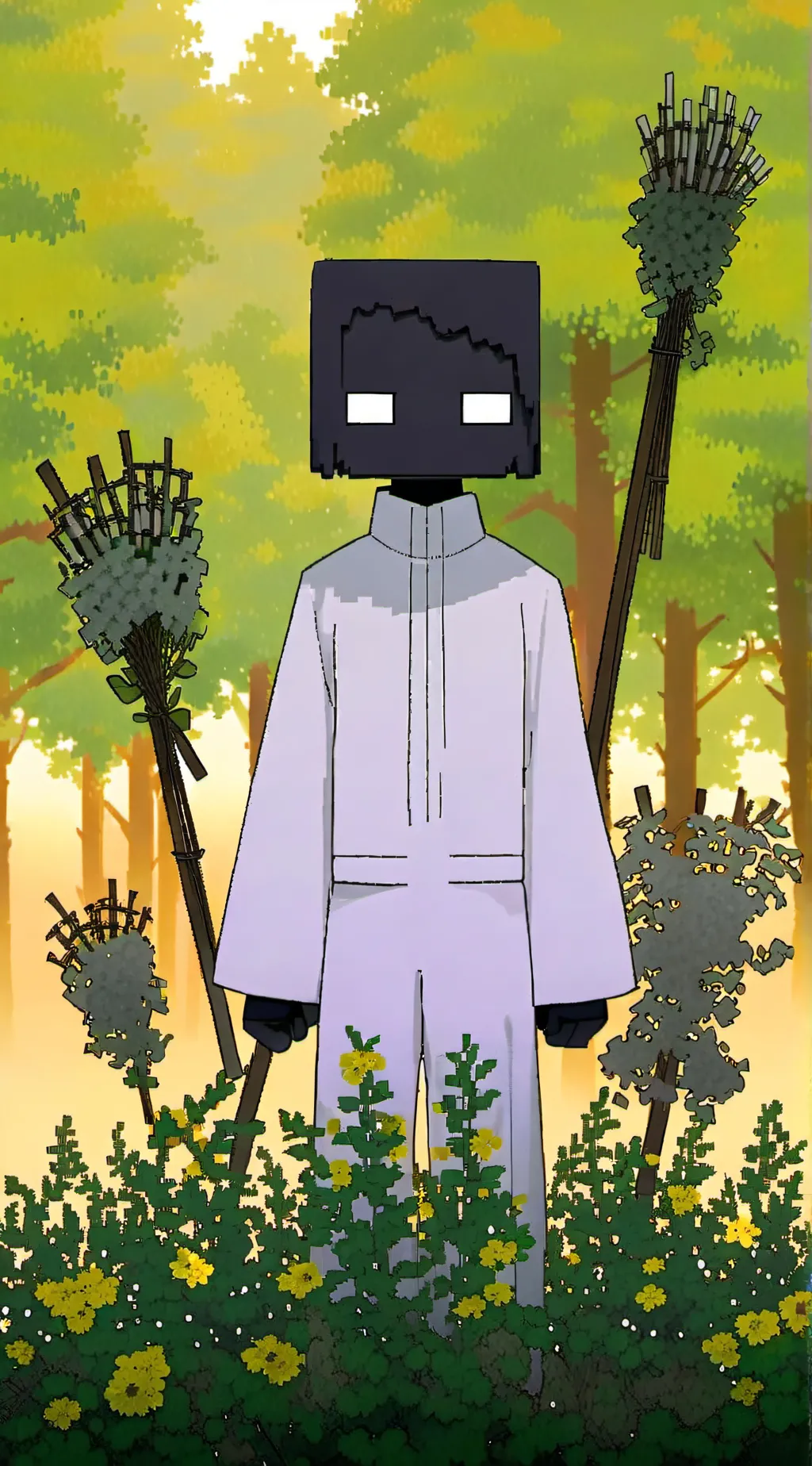 ai character: Minecraft Enderman background