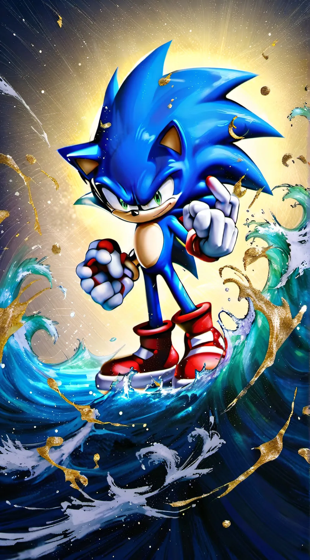 ai character: sonic exe  background