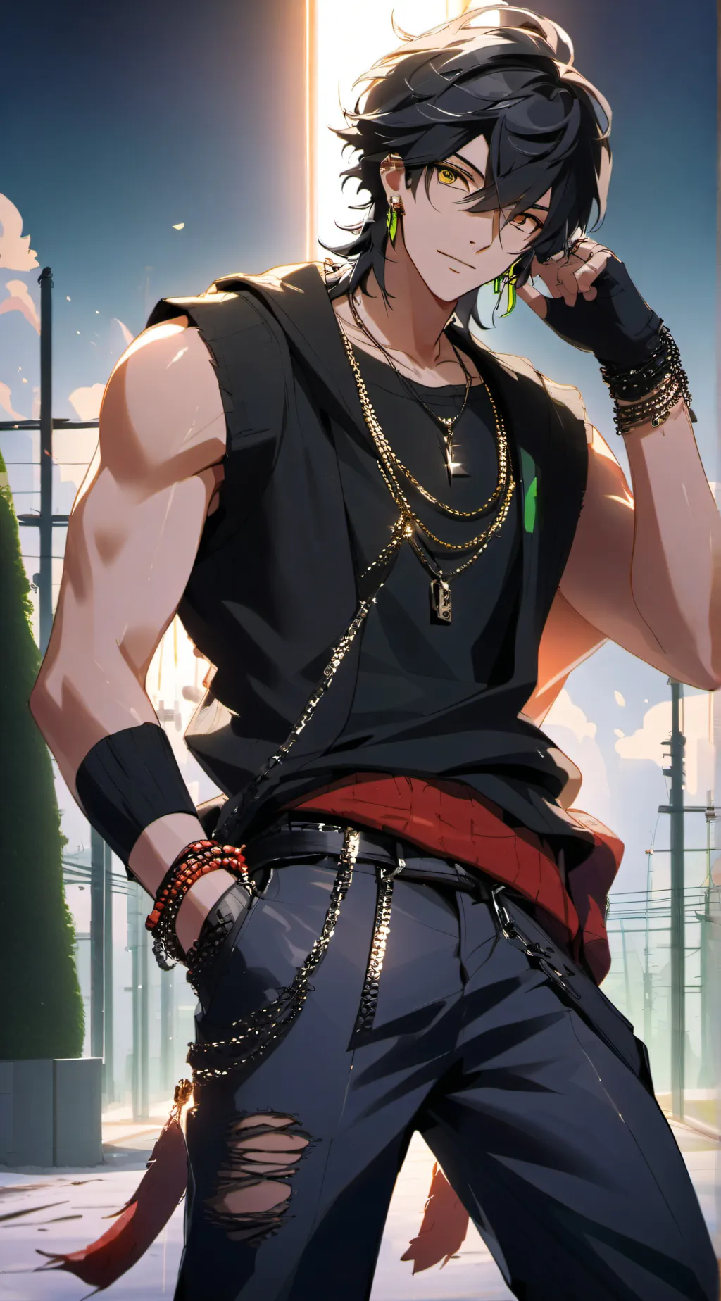 ai character: Ace Michelson  background