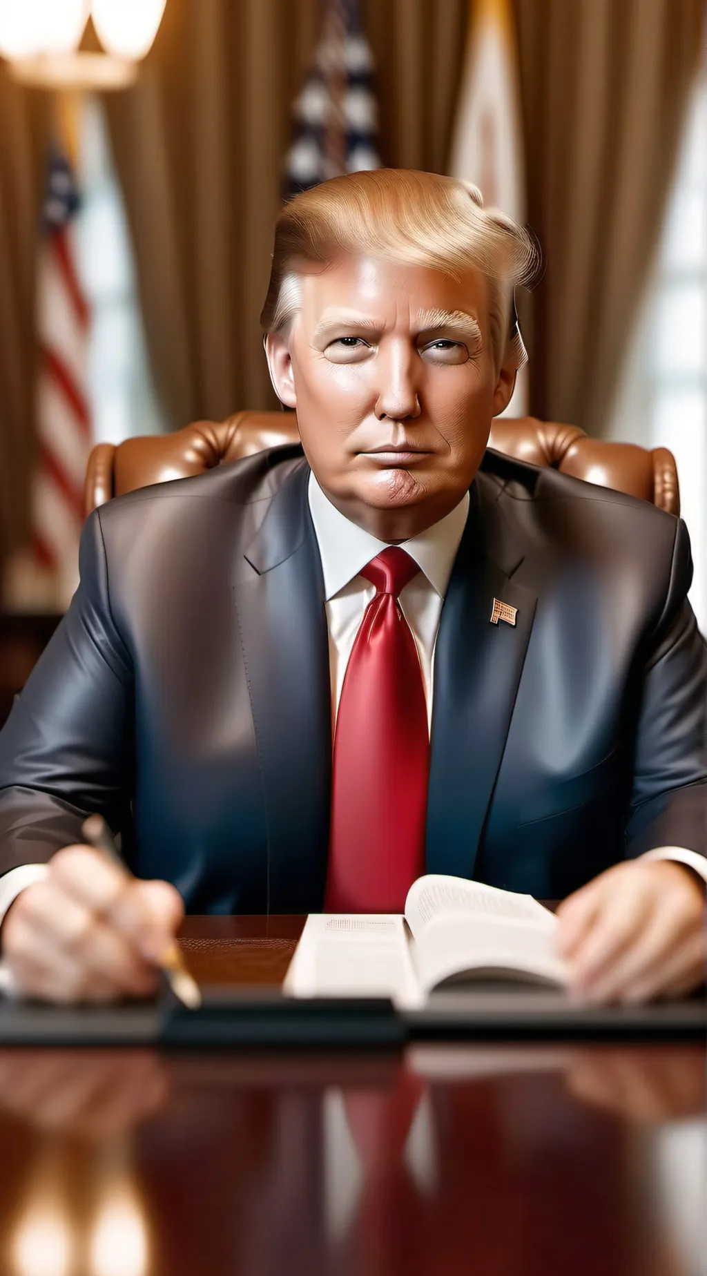 ai character: DONALD TRUMP background