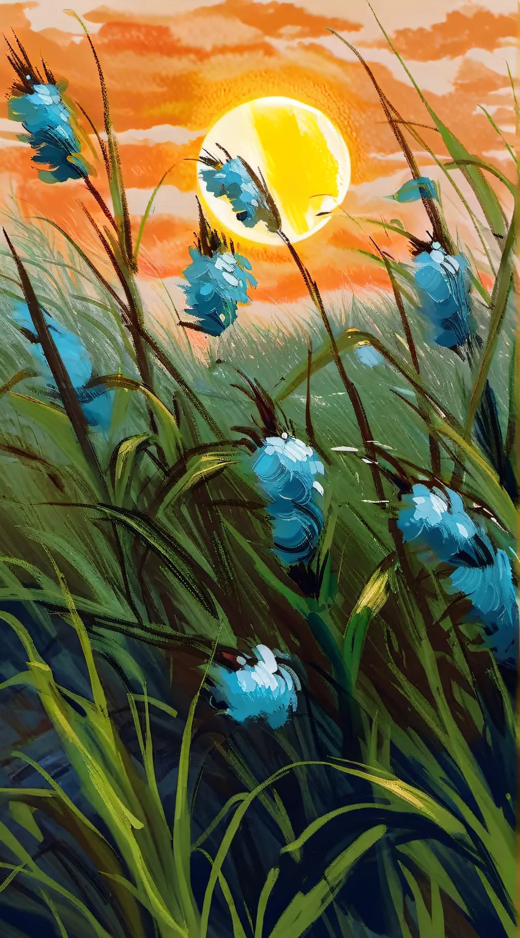 ai character: Grass background