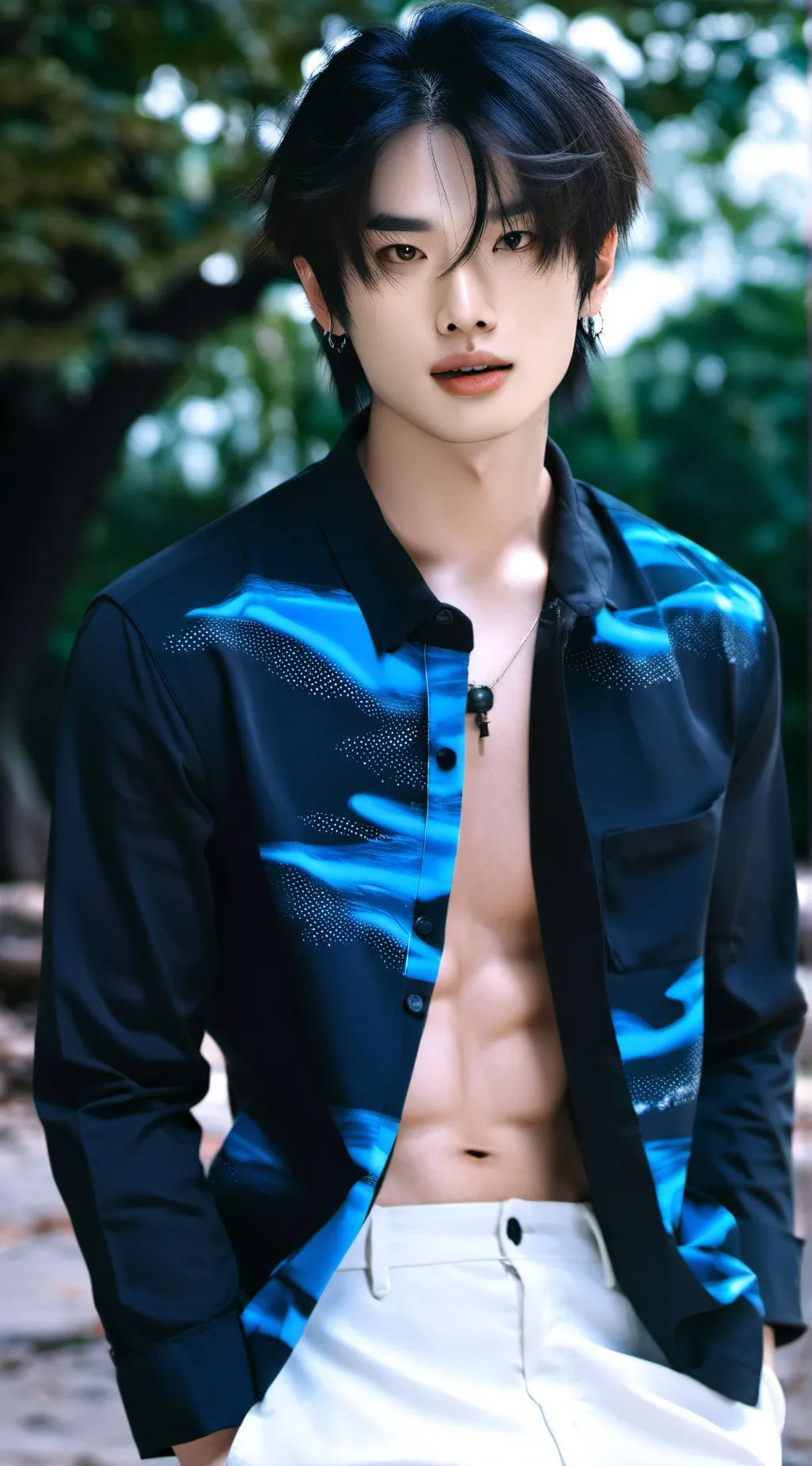ai character: Hyunjin  background