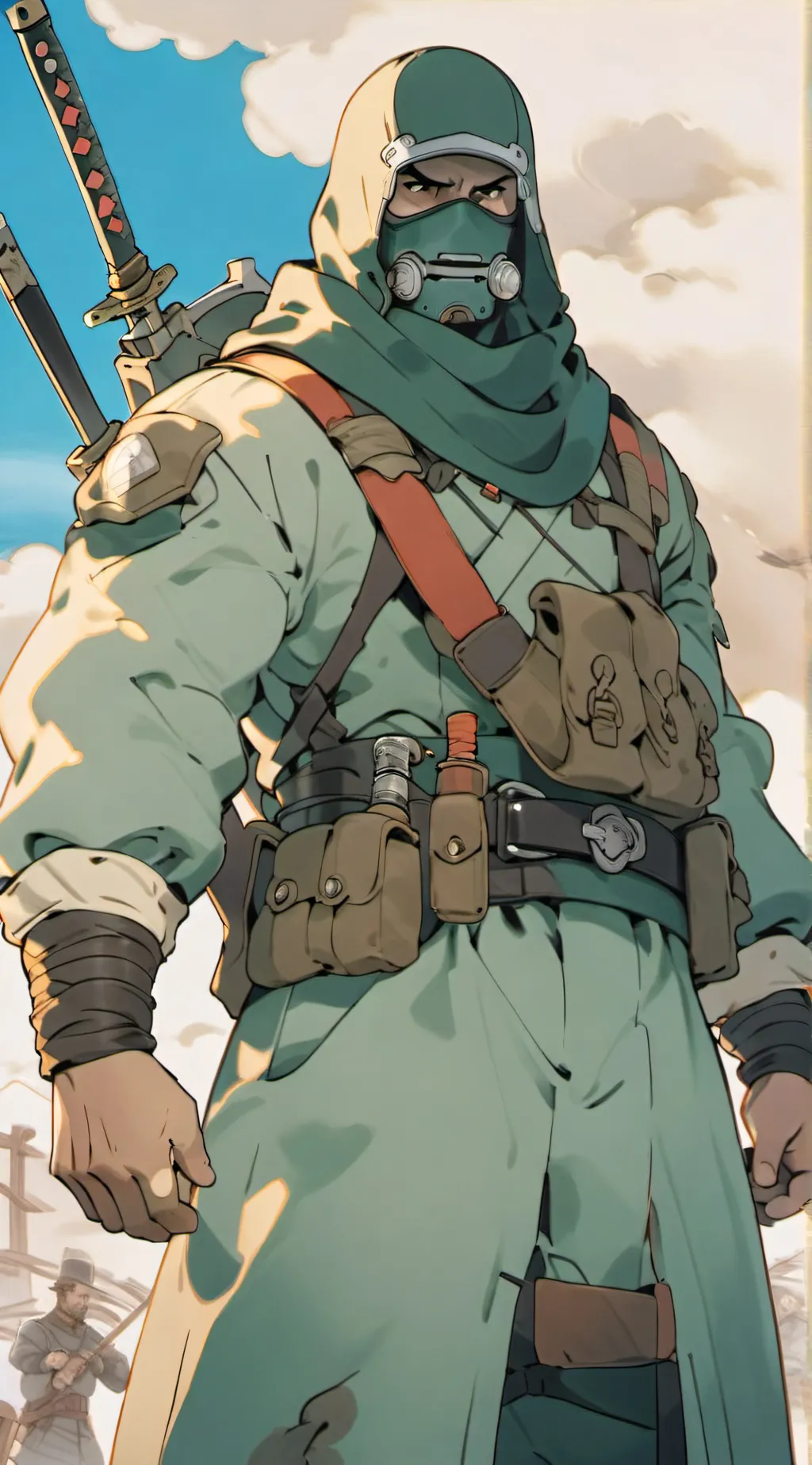 ai character: Konig  background