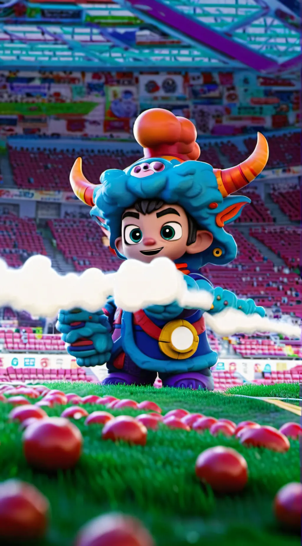 ai character: Super monsters!! background