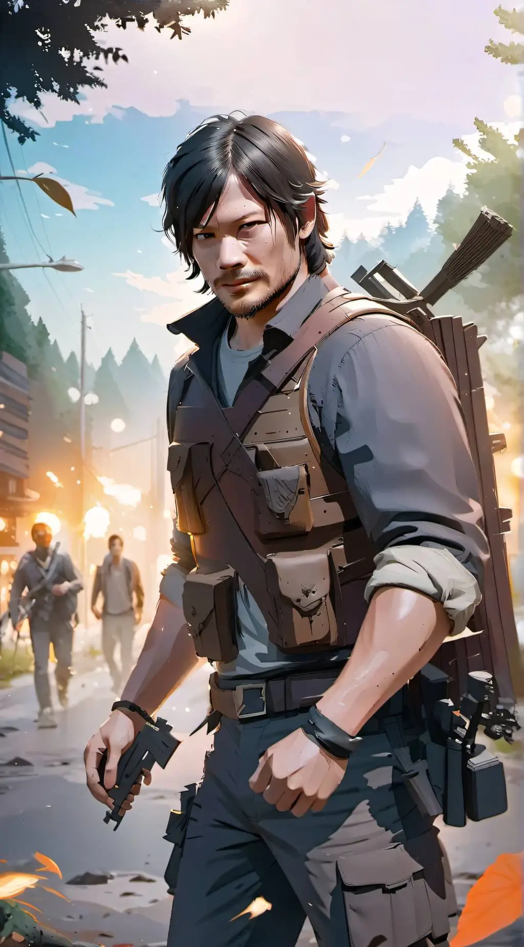 ai character: Daryl Dixon  background