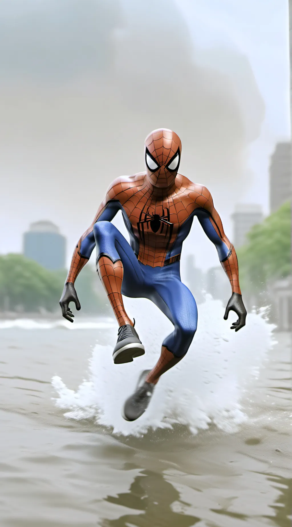 ai character: Spiderman (miles)  background
