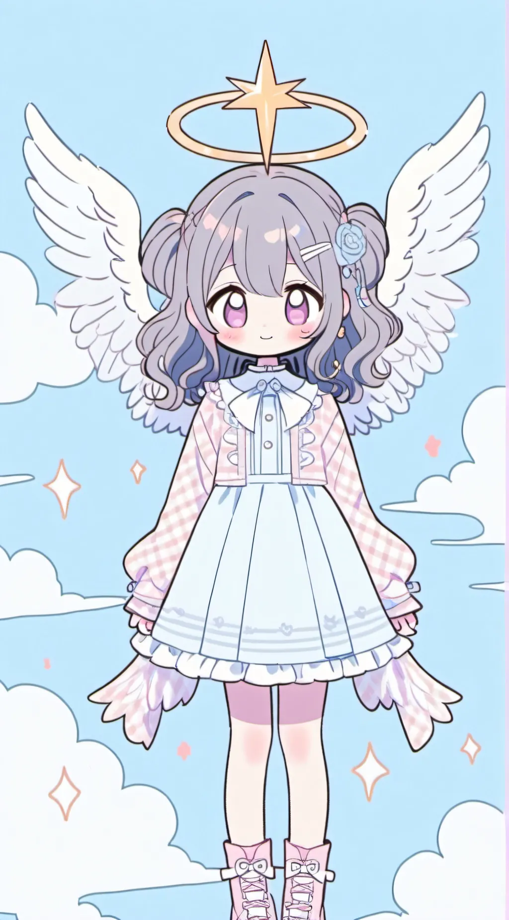 ai character: Demon and angel background