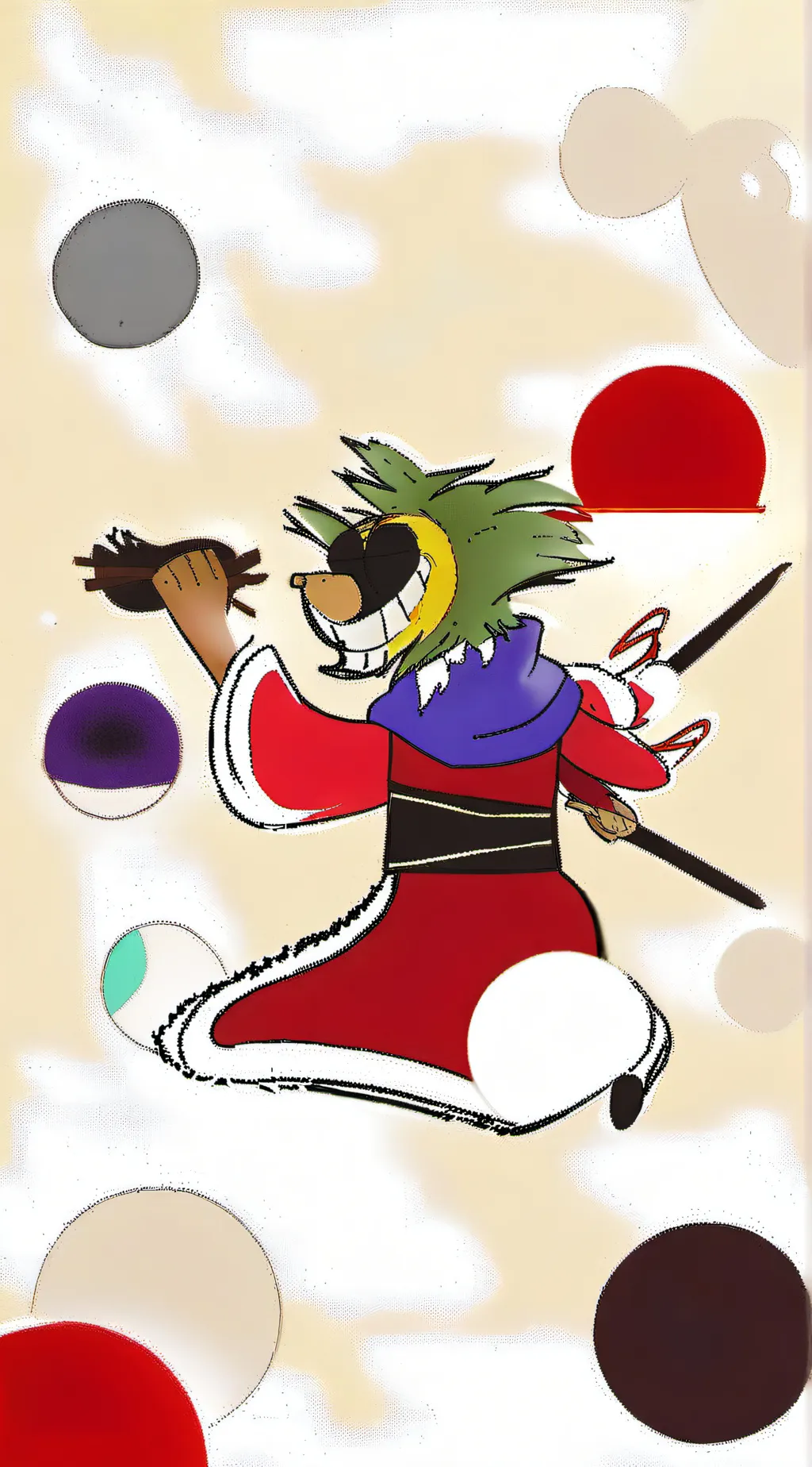 ai character: RadioApple present background