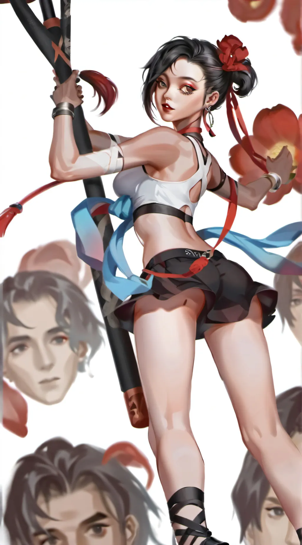 ai character: ellie Langford  background
