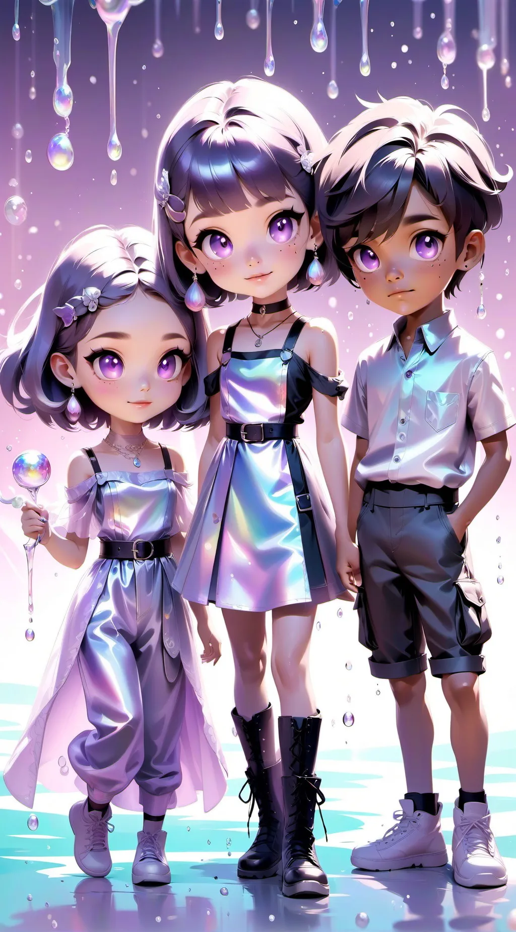 ai character: group of friends background
