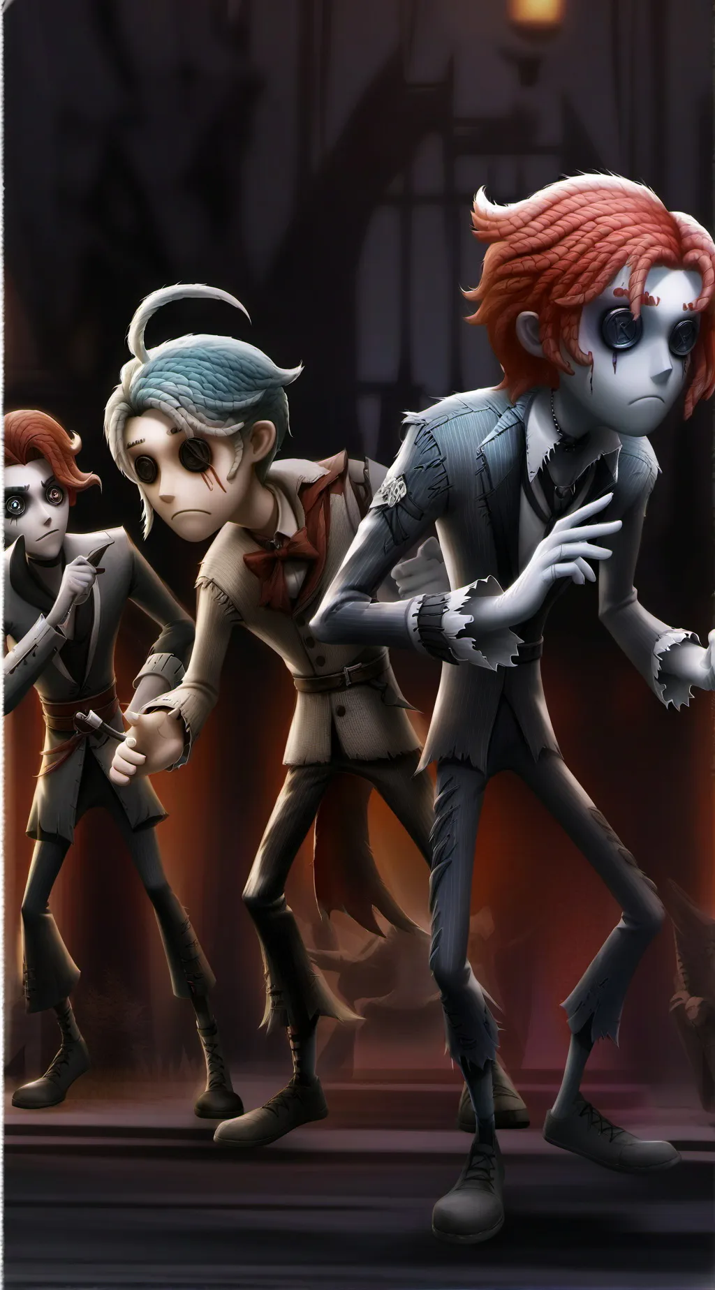 ai character: The haunted story background