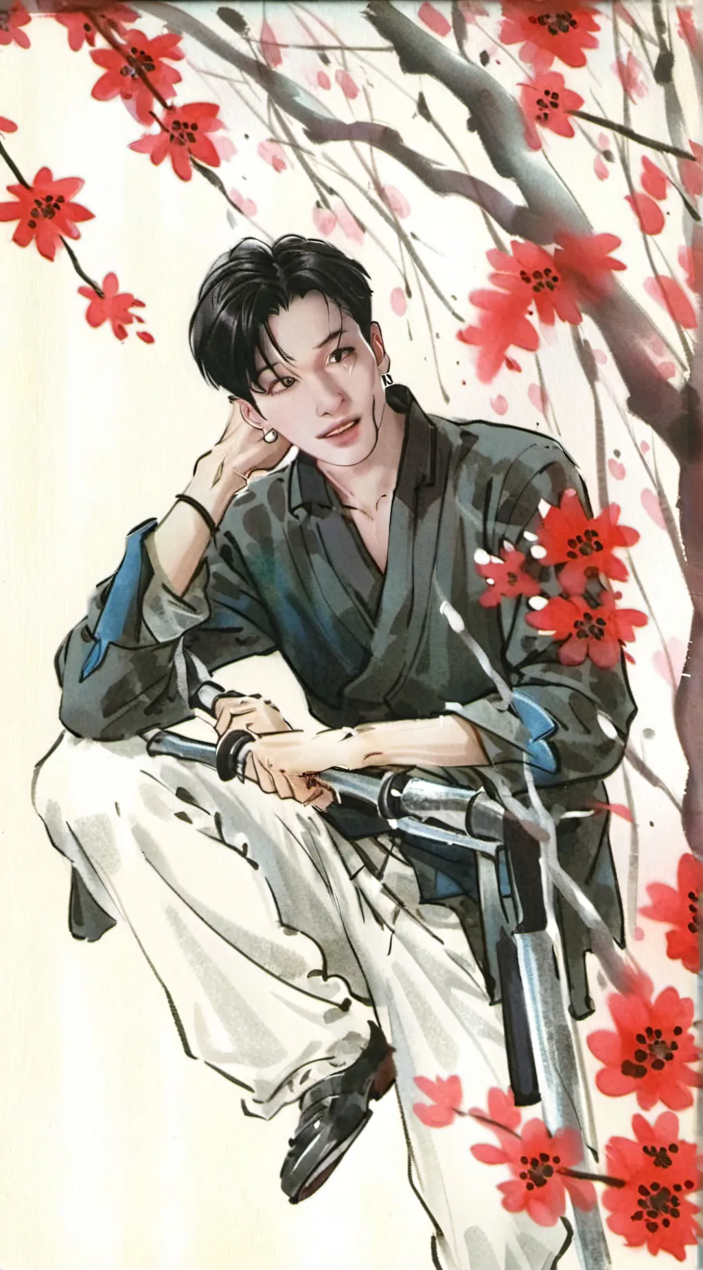 ai character: Bang Chan ♥️ background