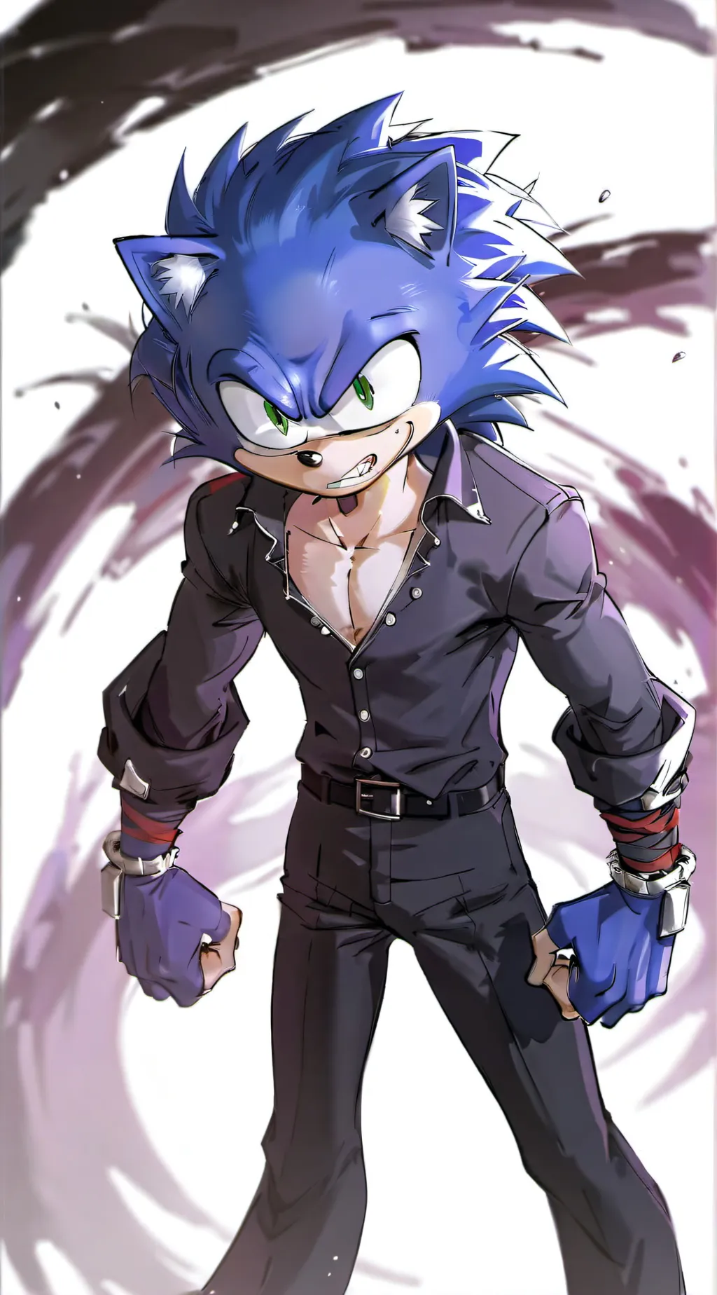ai character: Sonic 😡😡😡😡 background