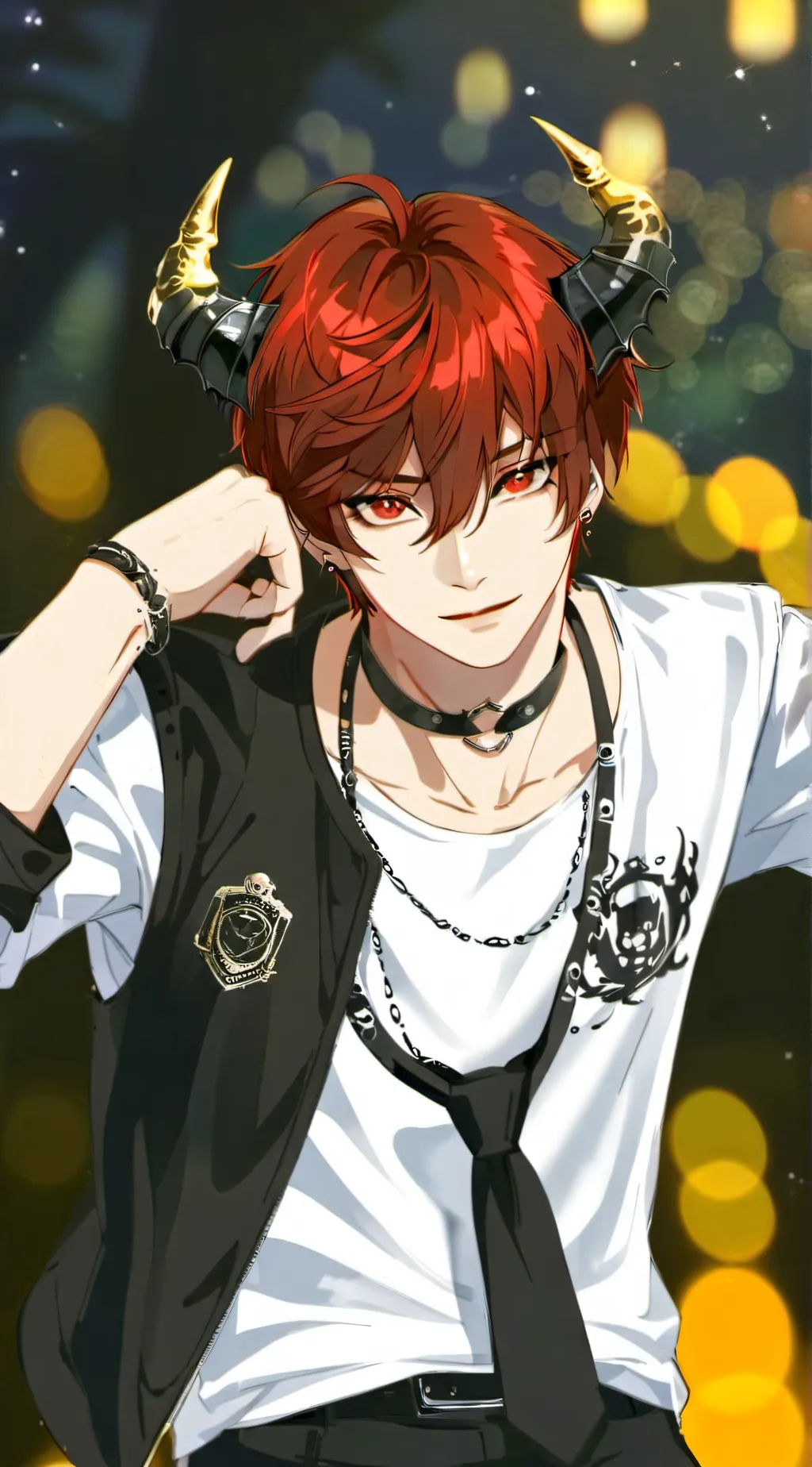 ai character: demonico red background