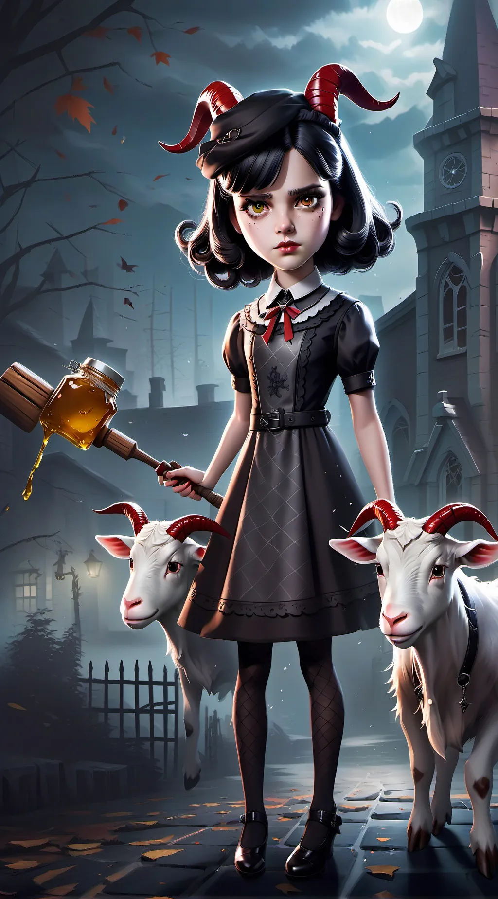 ai character: Miss Addams background