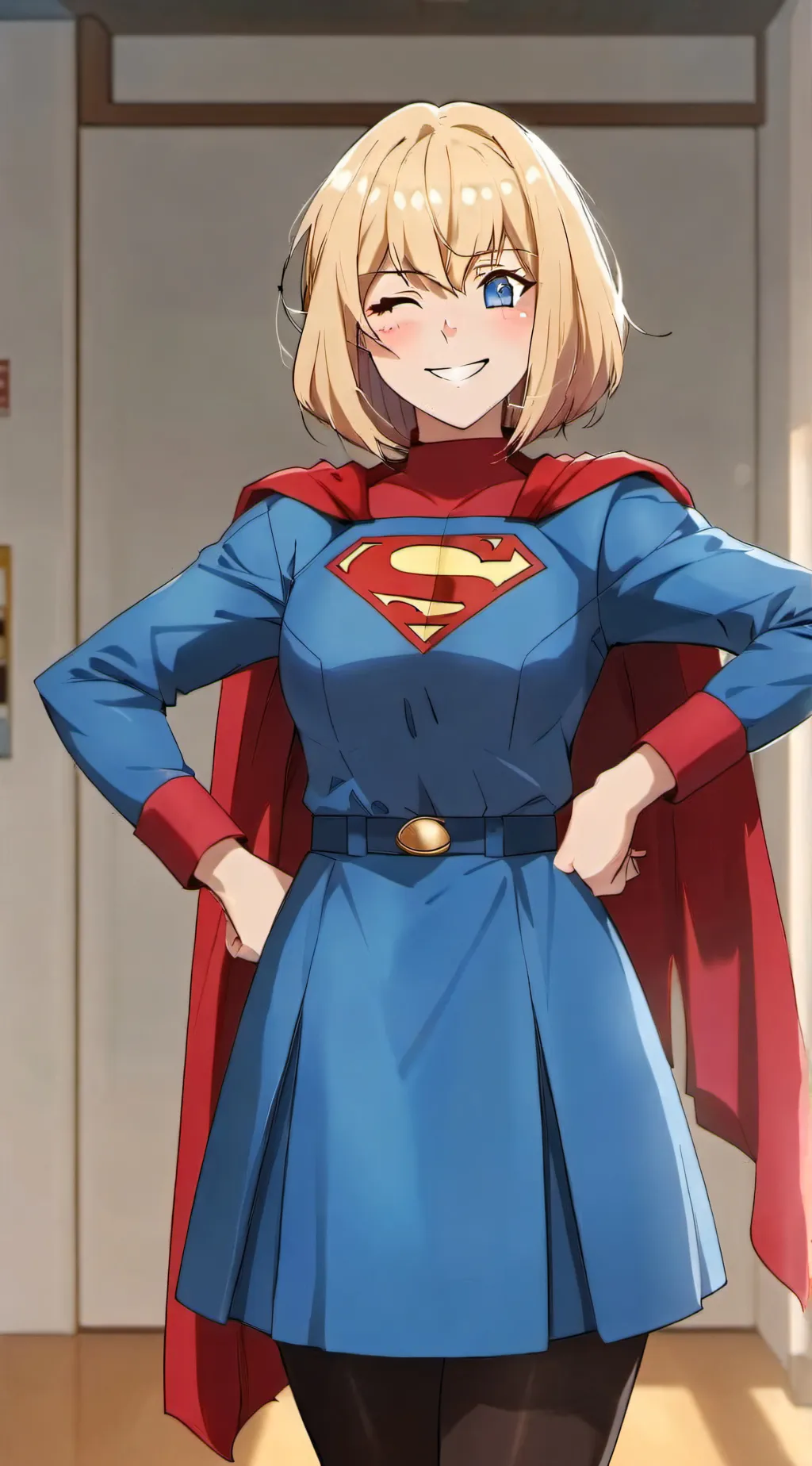 ai character: Supergir background