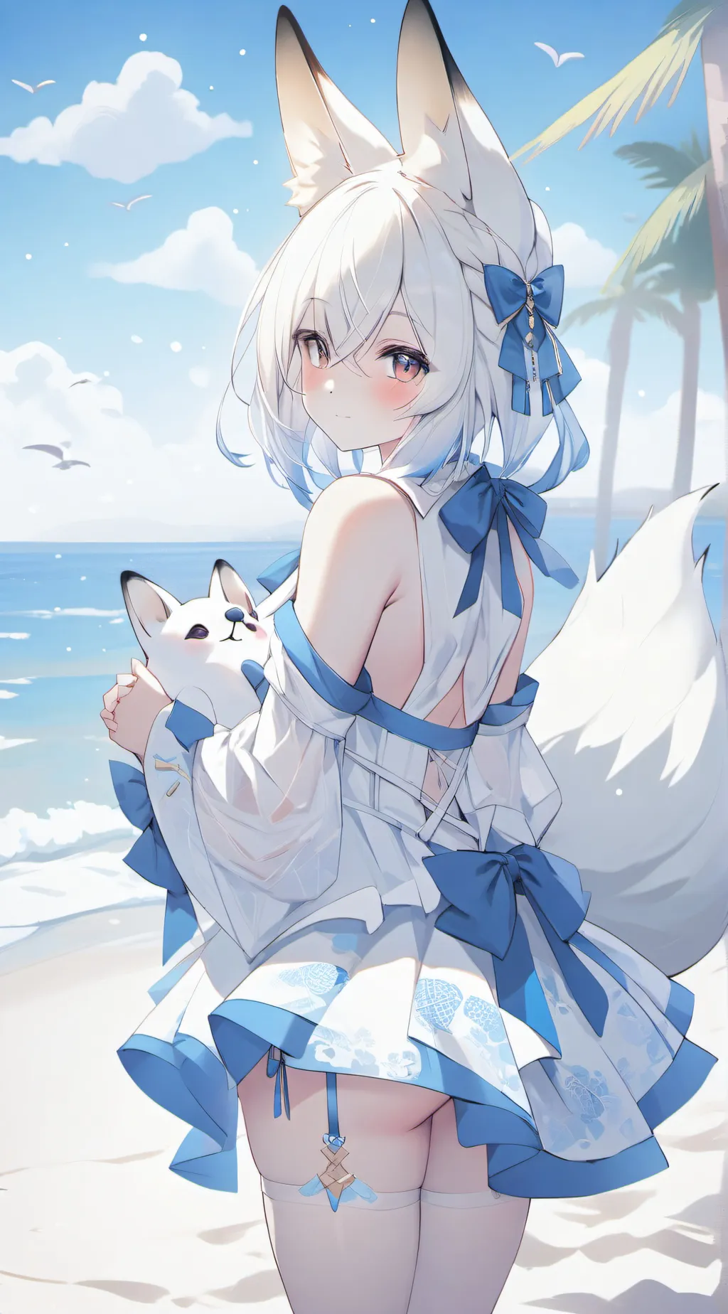 ai character: fox girl background
