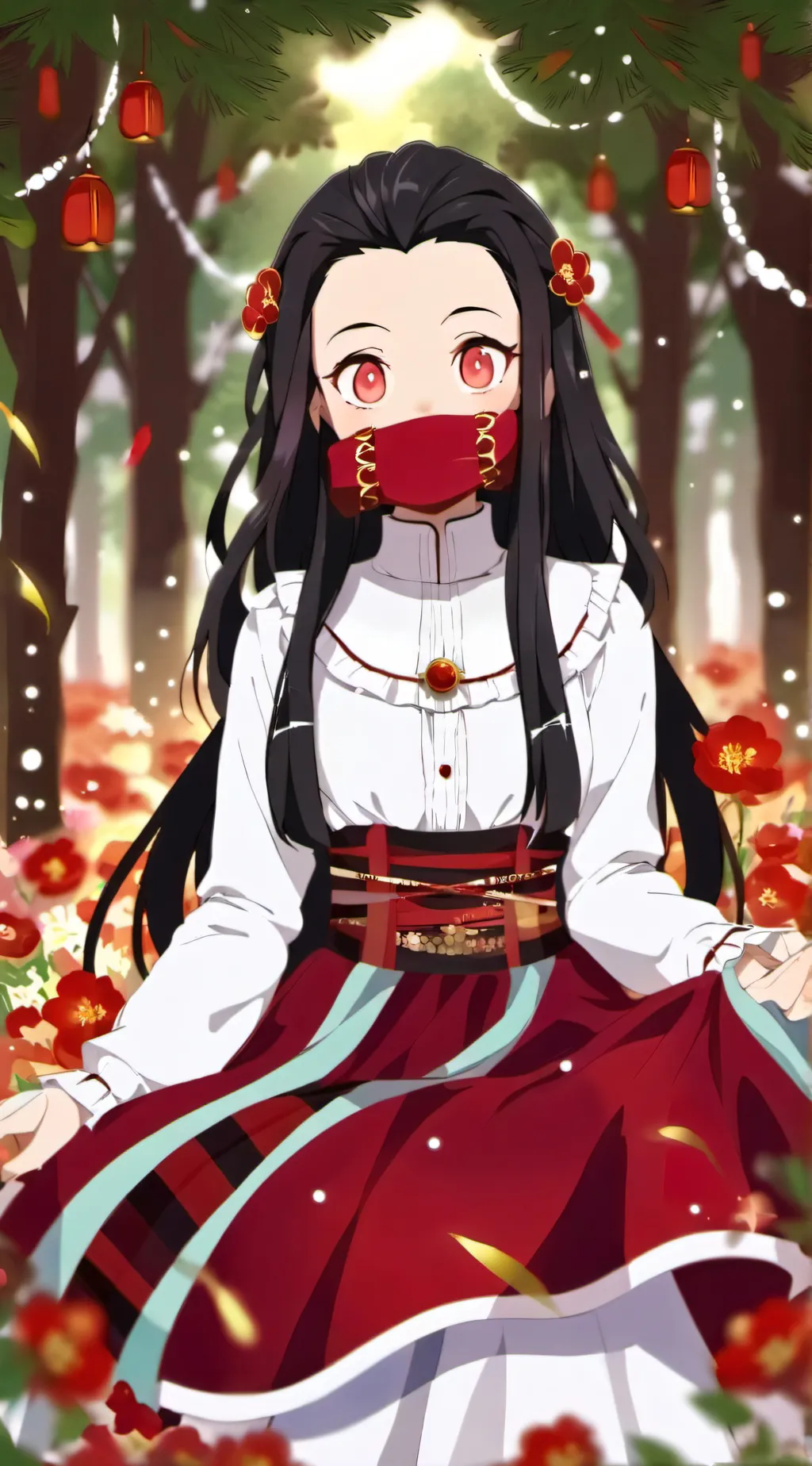 ai character: Nezuko background