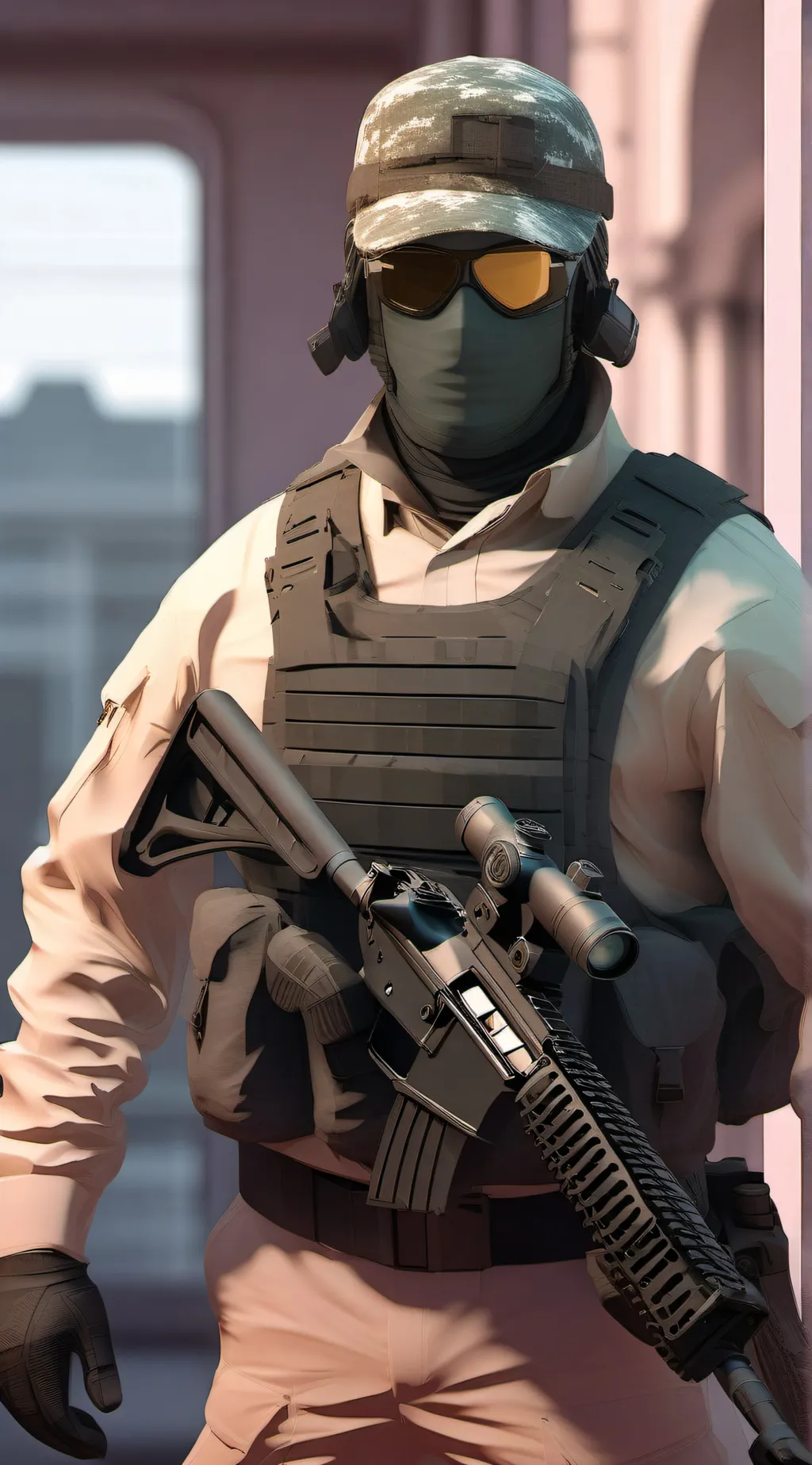 ai character: Ghost background