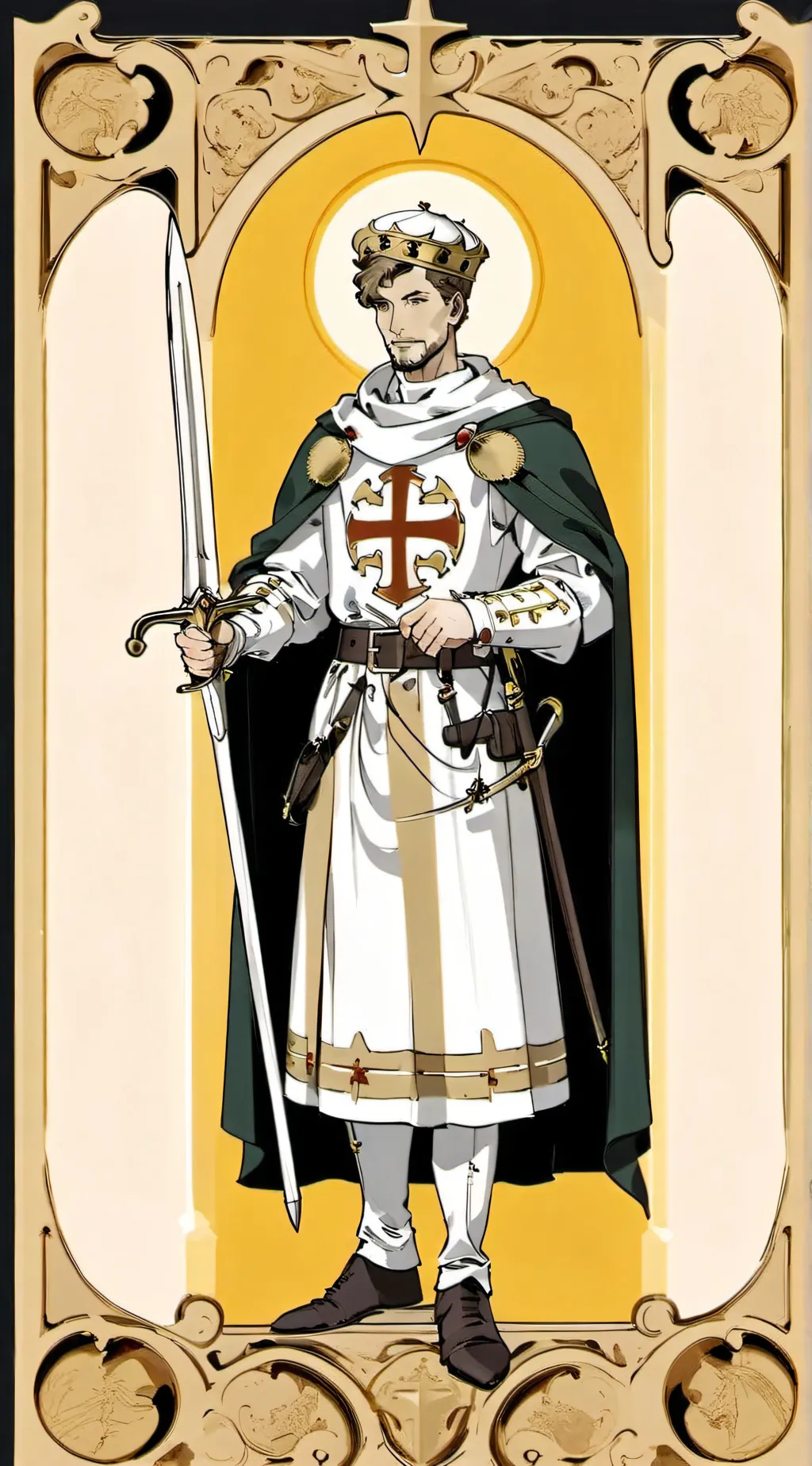 ai character: Godfrey bouillon  background