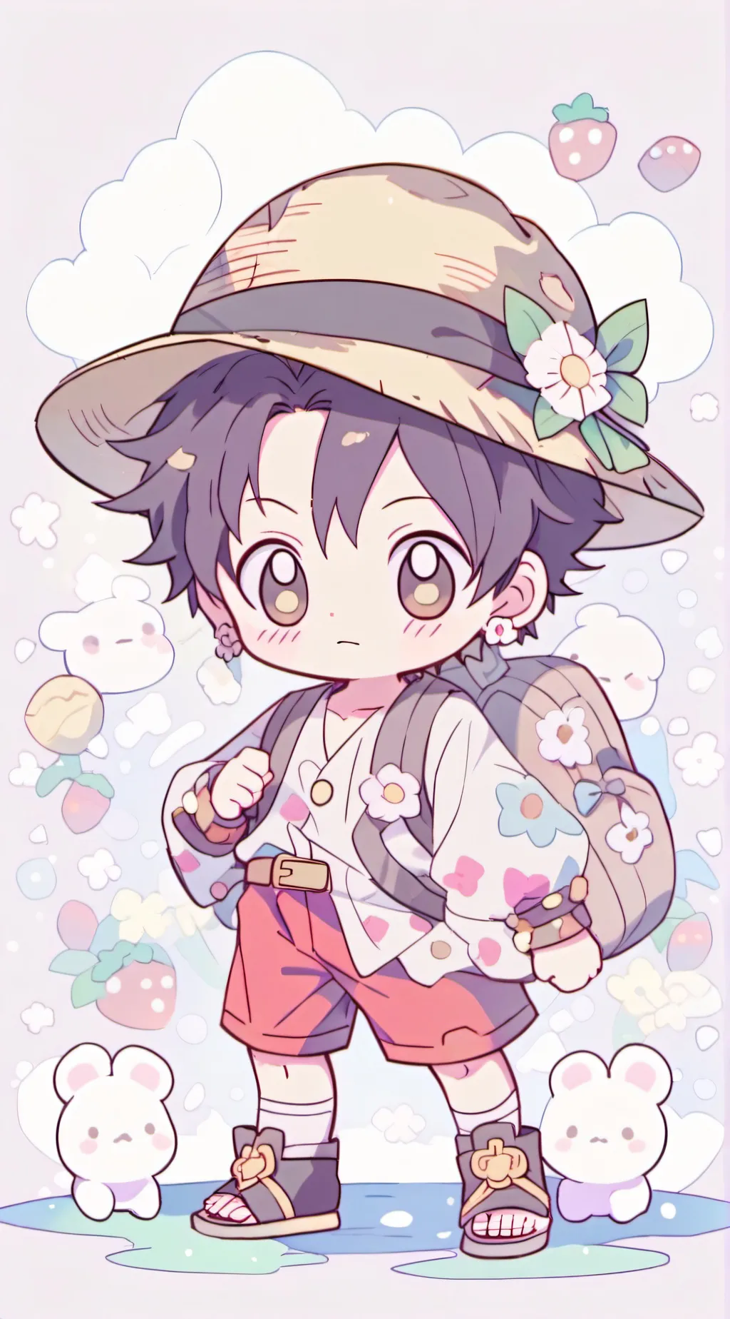 ai character: Kid Luffy background