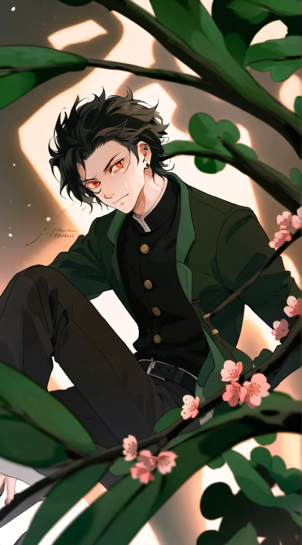 ai character: Muzan  background