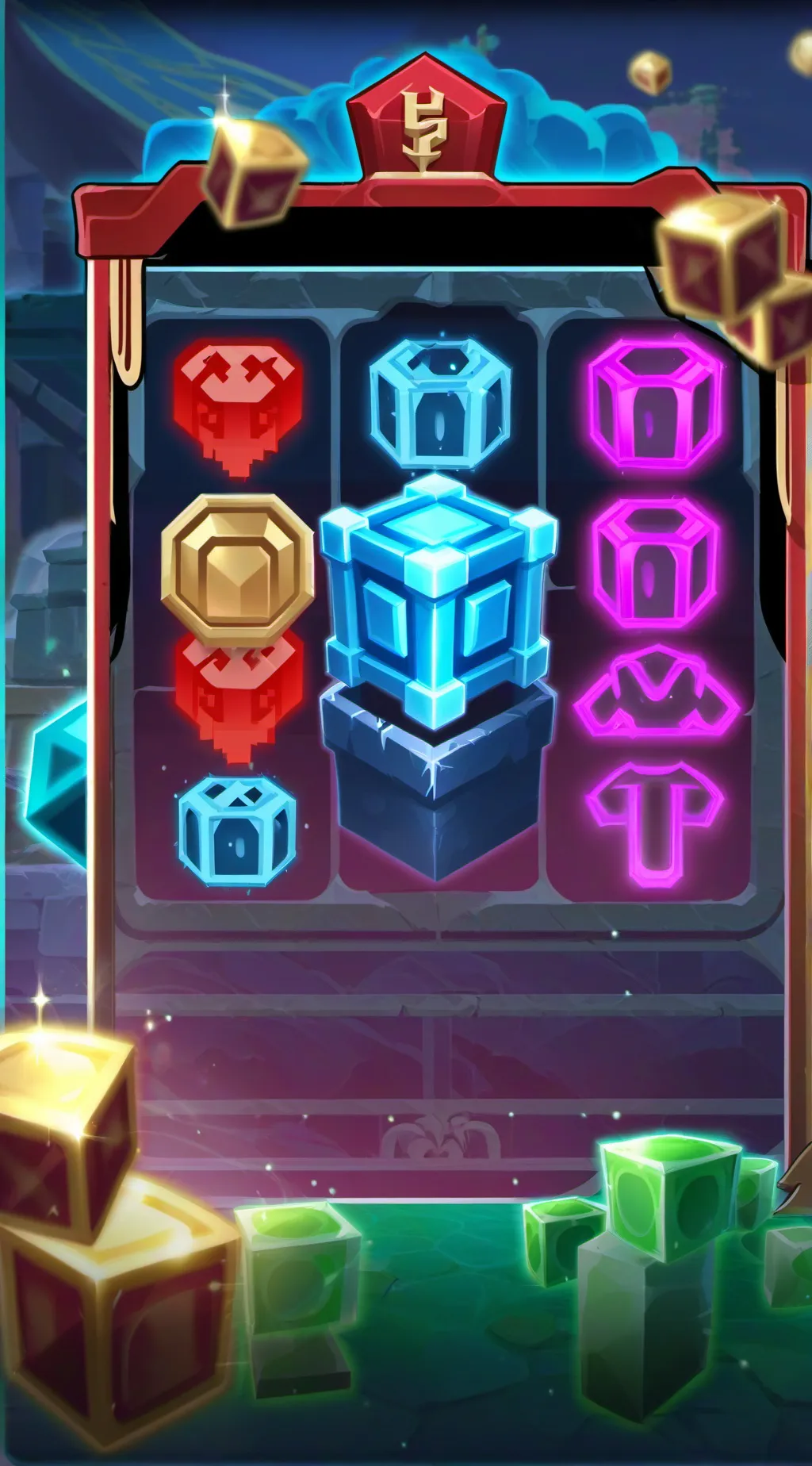 ai character: block blast ad background