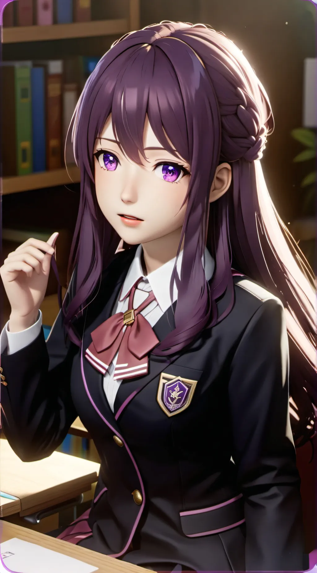 ai character: saphire background