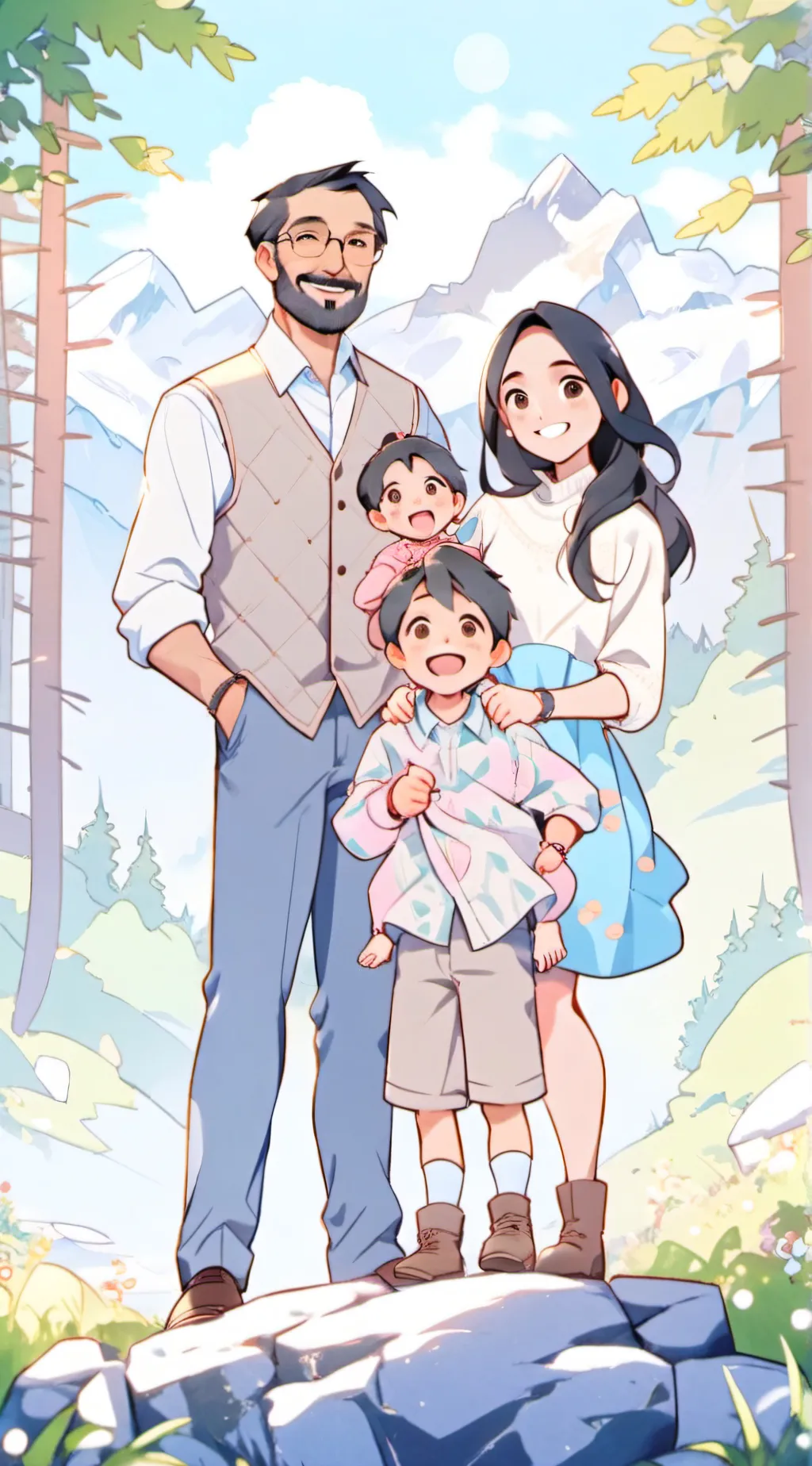ai character: Your family💜 background
