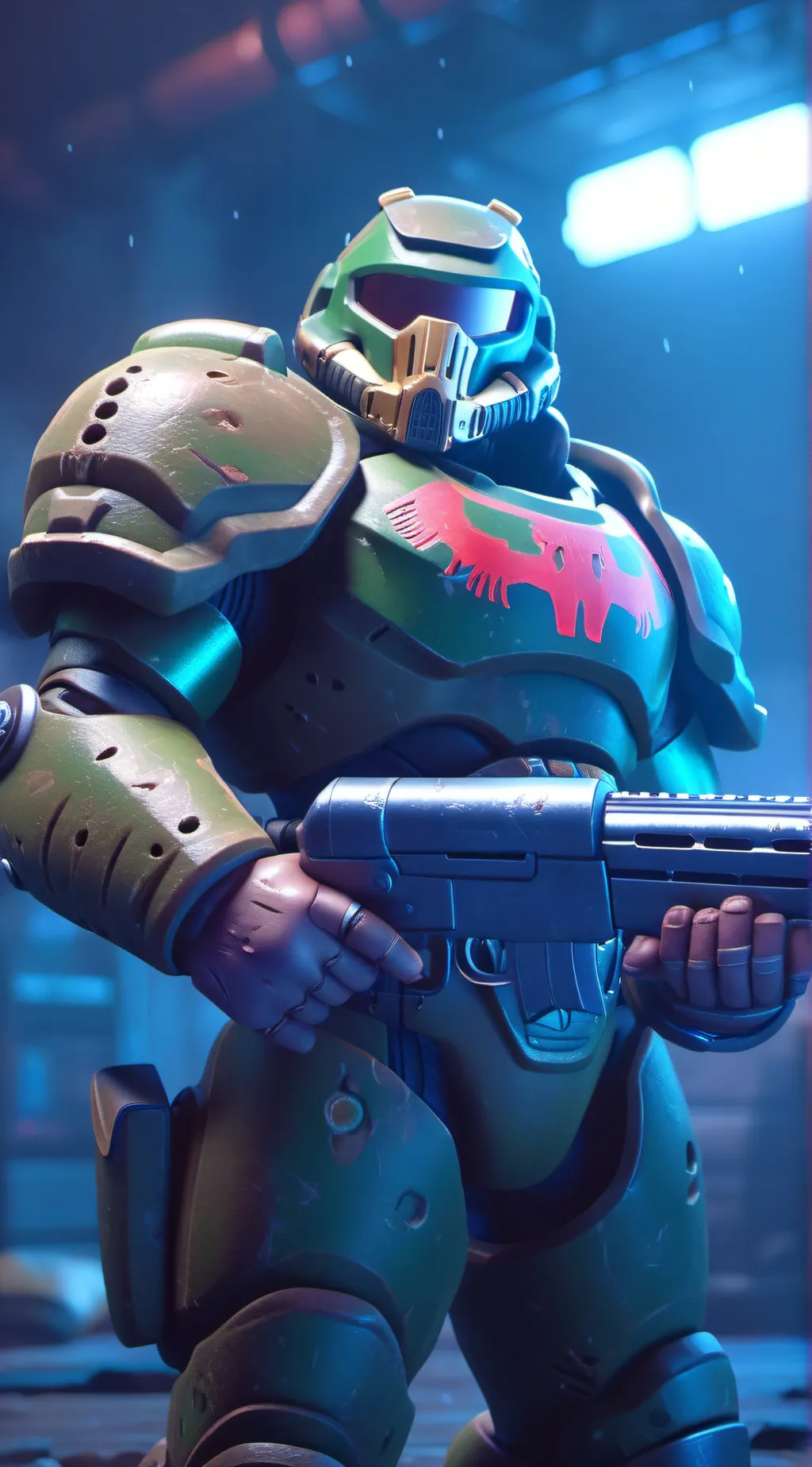 ai character: Doom Marine background
