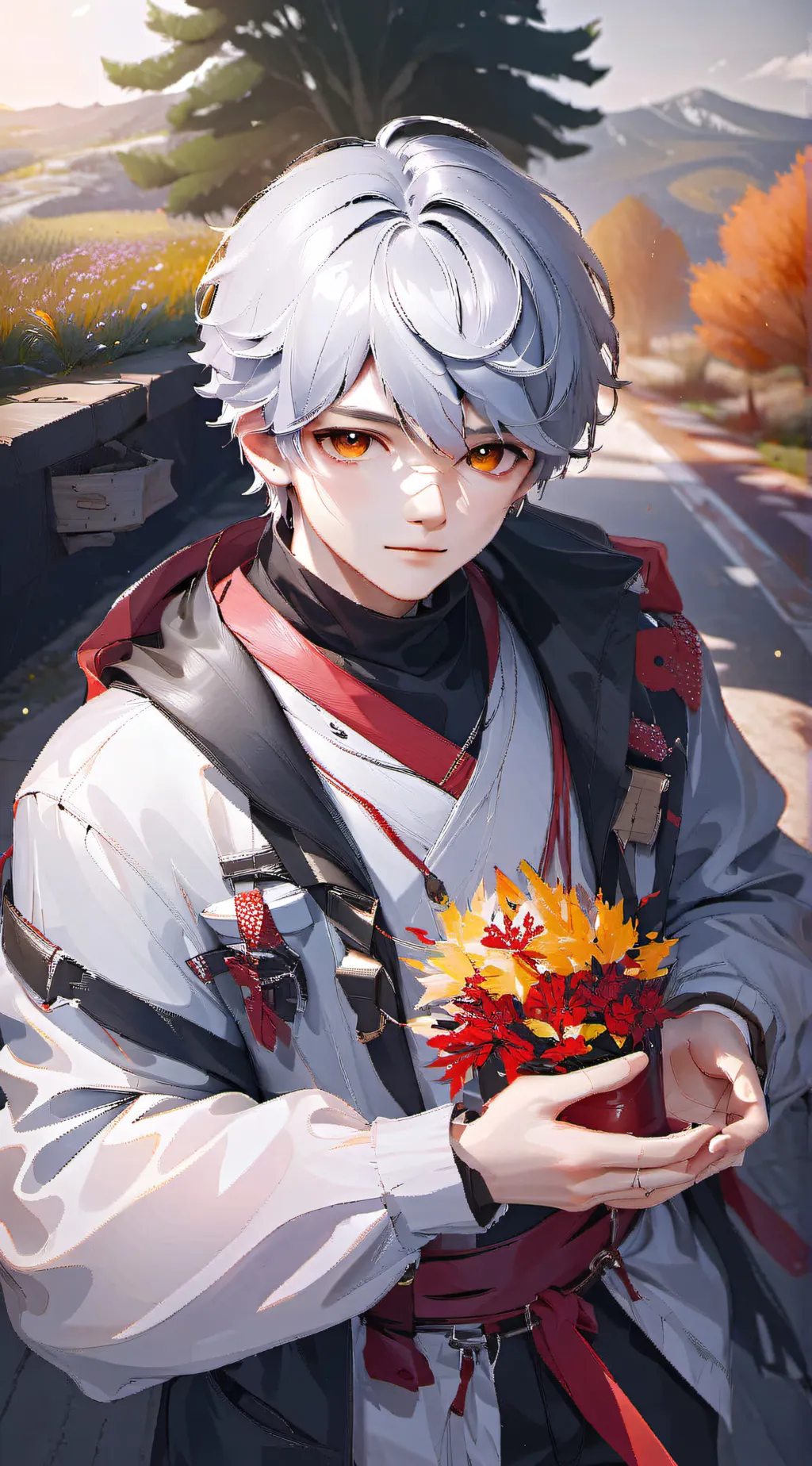 ai character: olive background