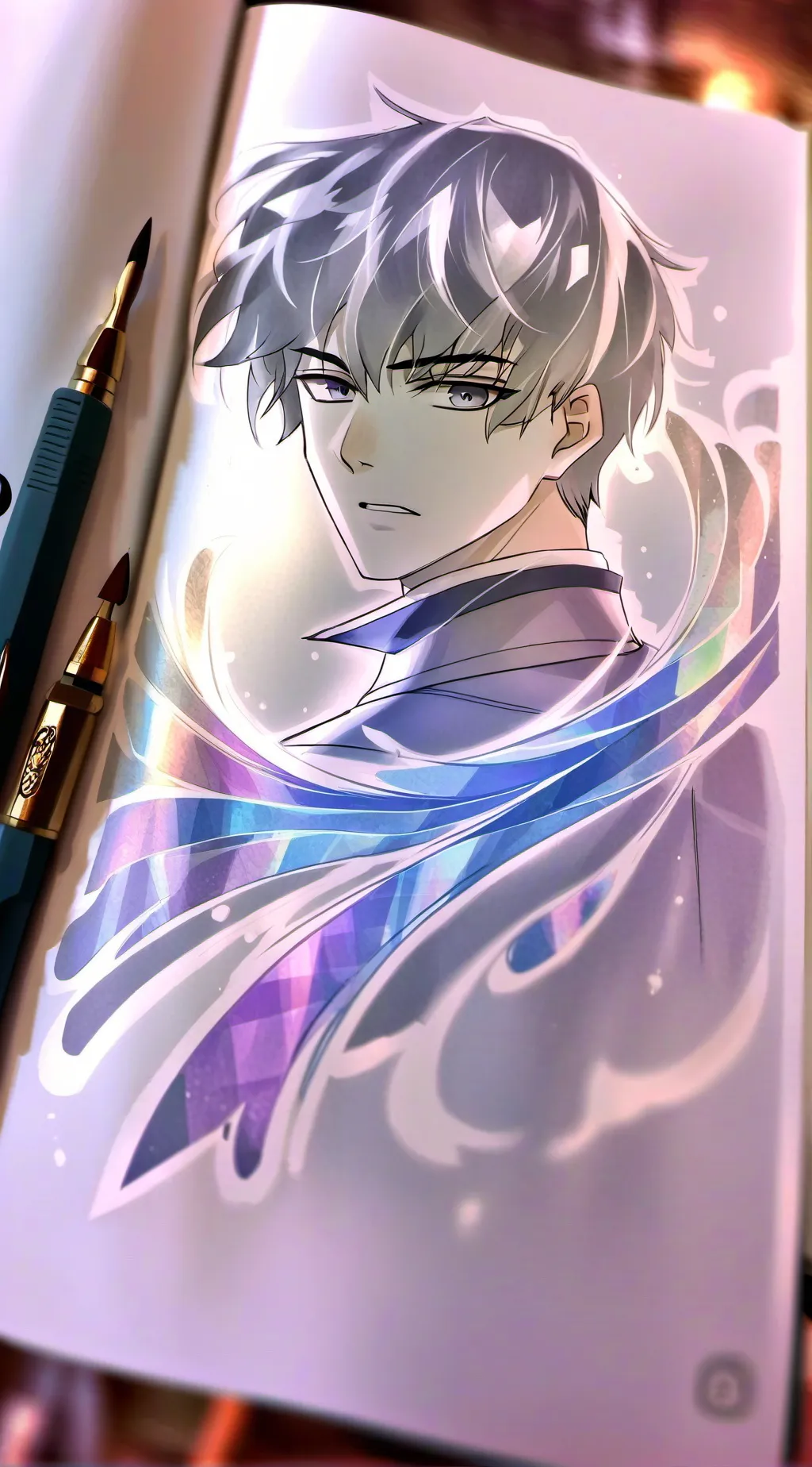 ai character: Your drawing  background