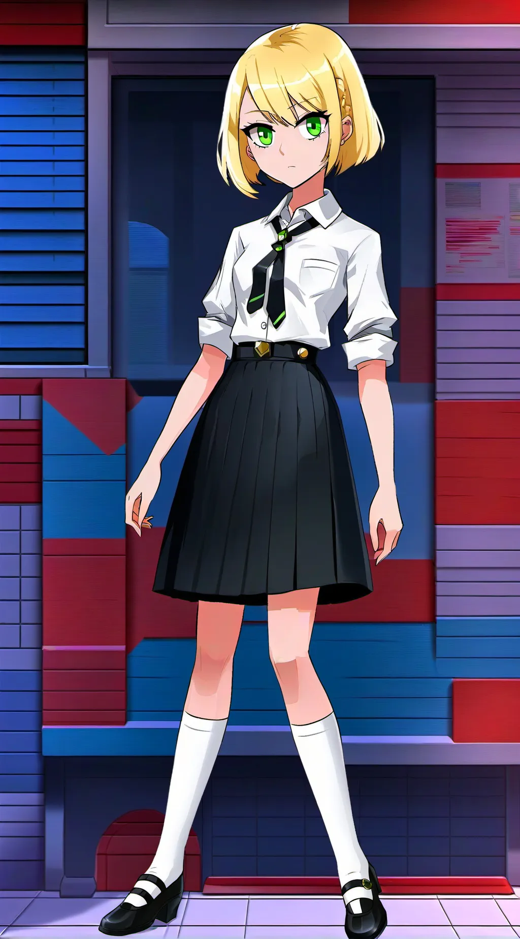 ai character: Violet  background