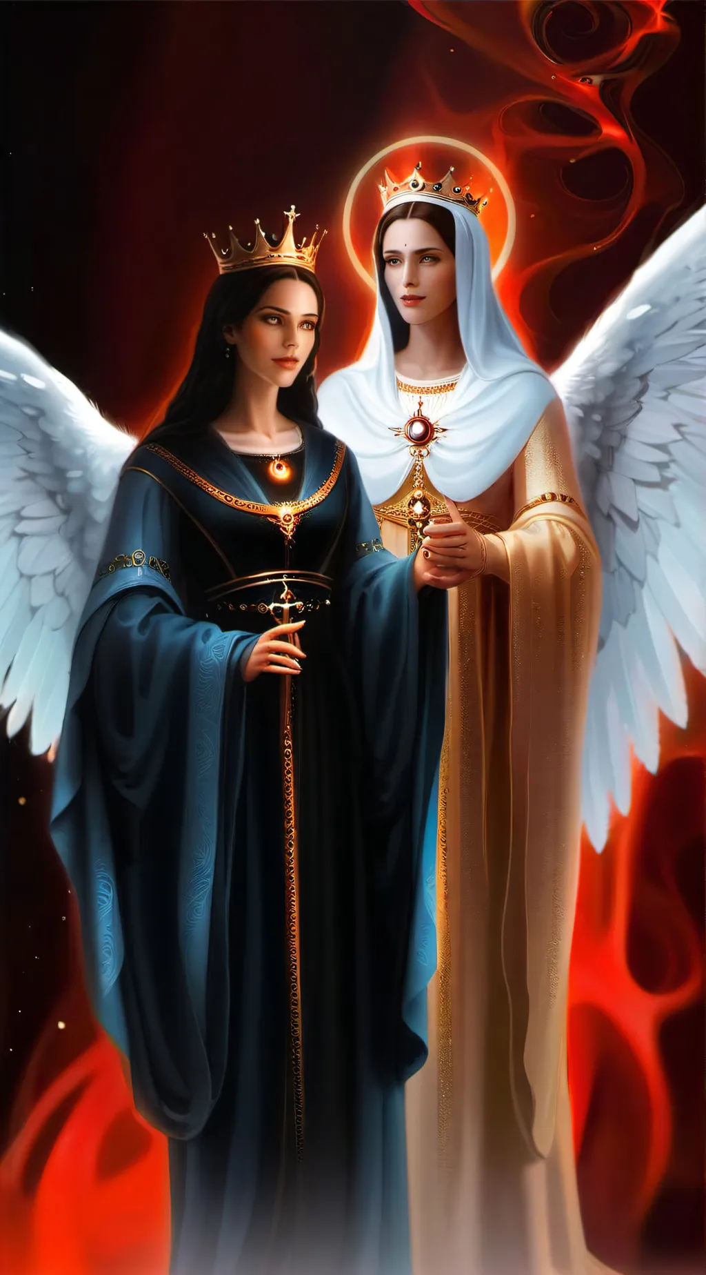 ai character: Opal and Ophelia  background