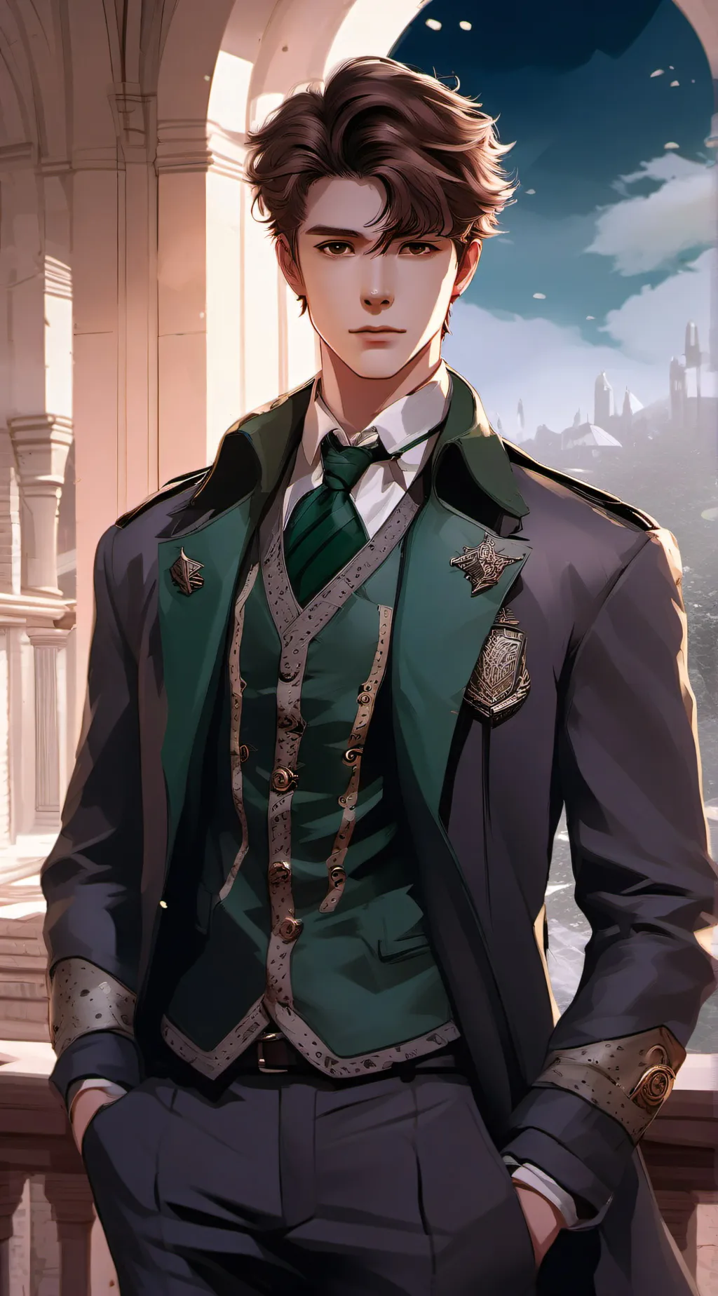 ai character: Theo background