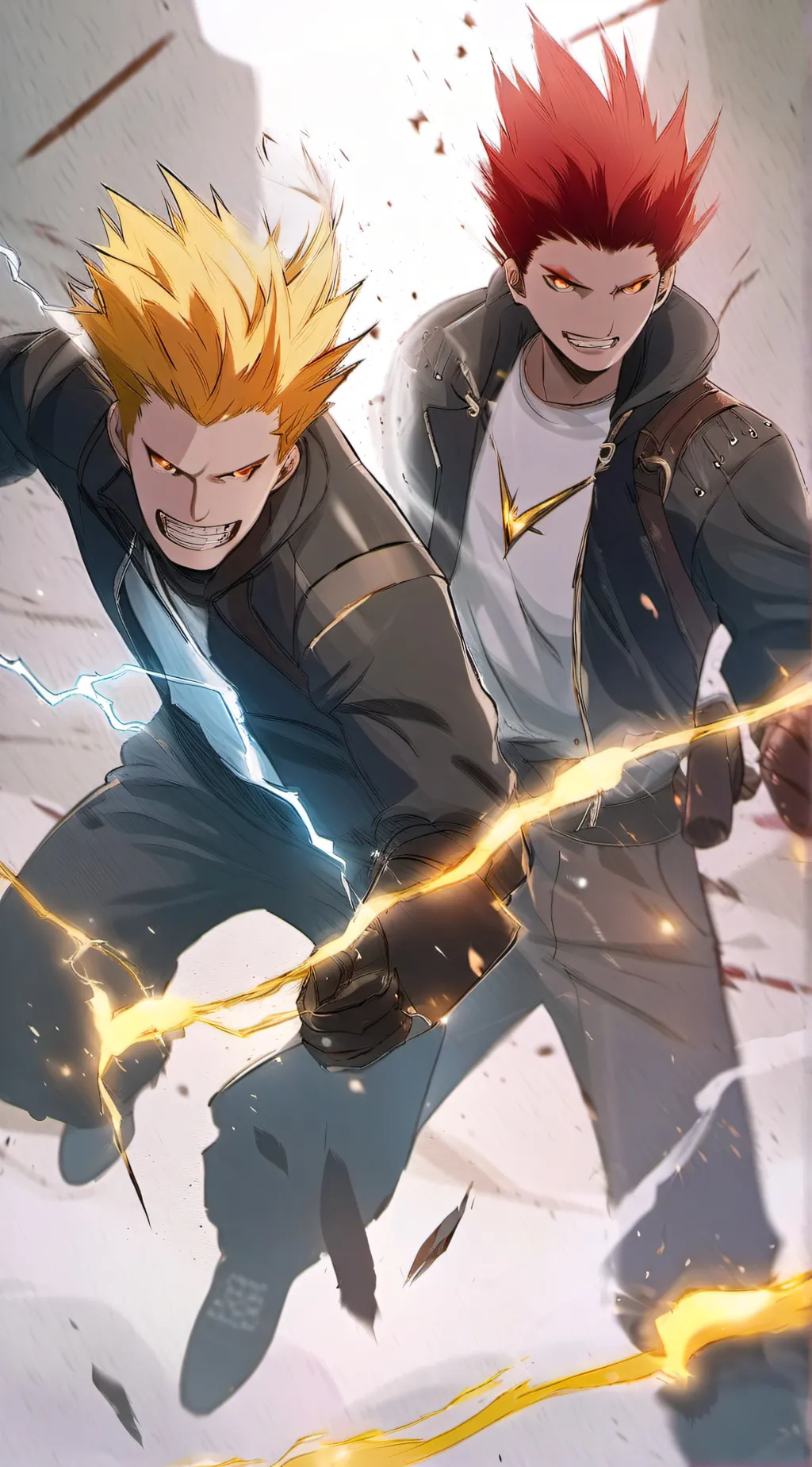 ai character: Kirishima+Denki background
