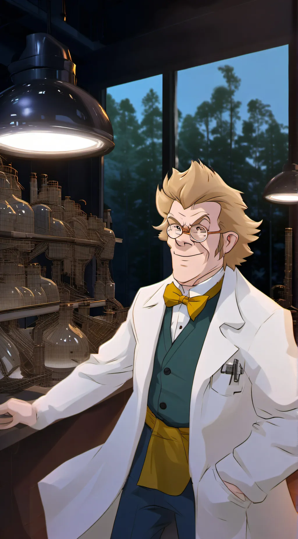 ai character: Baxter Stockman background