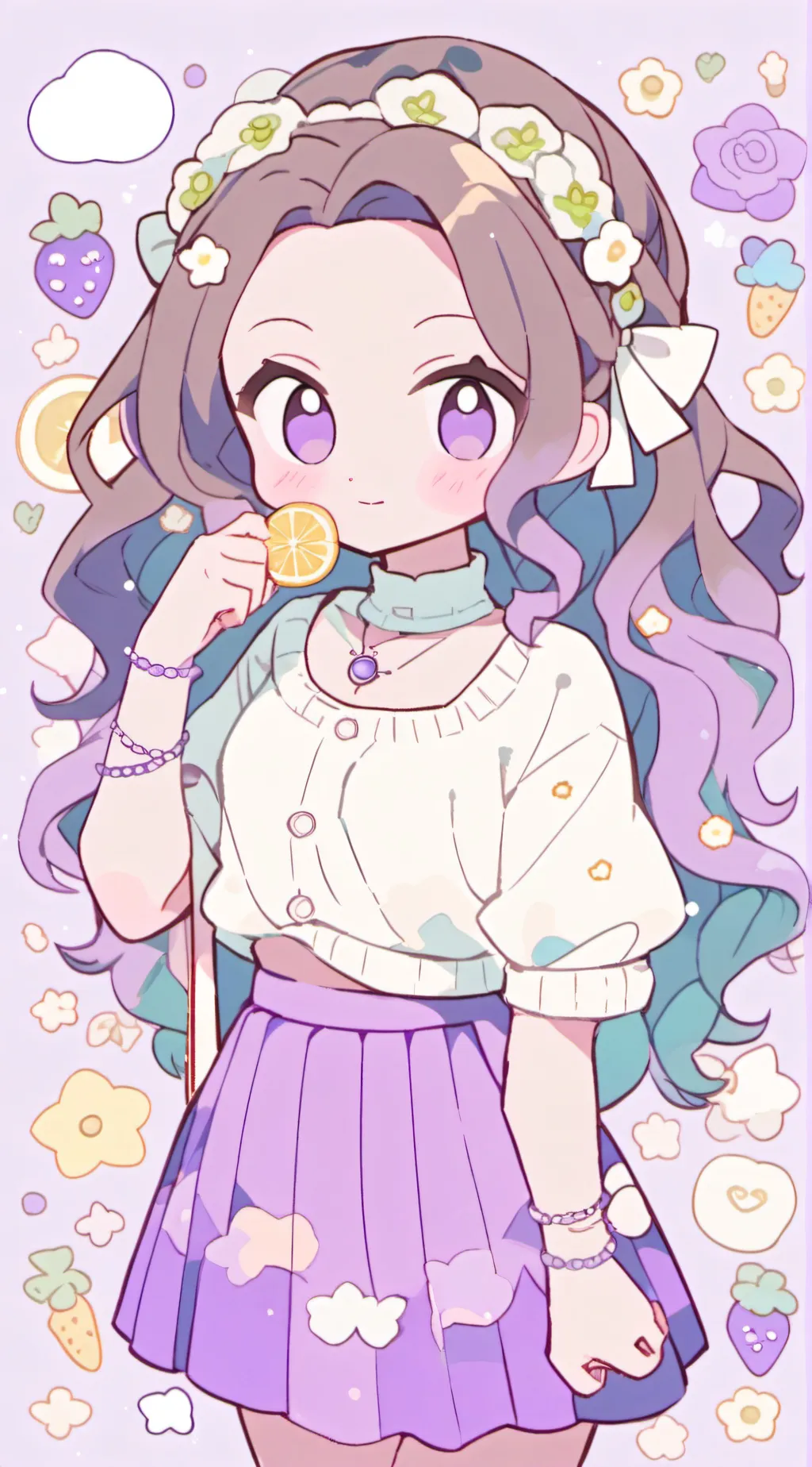 ai character: violet  background