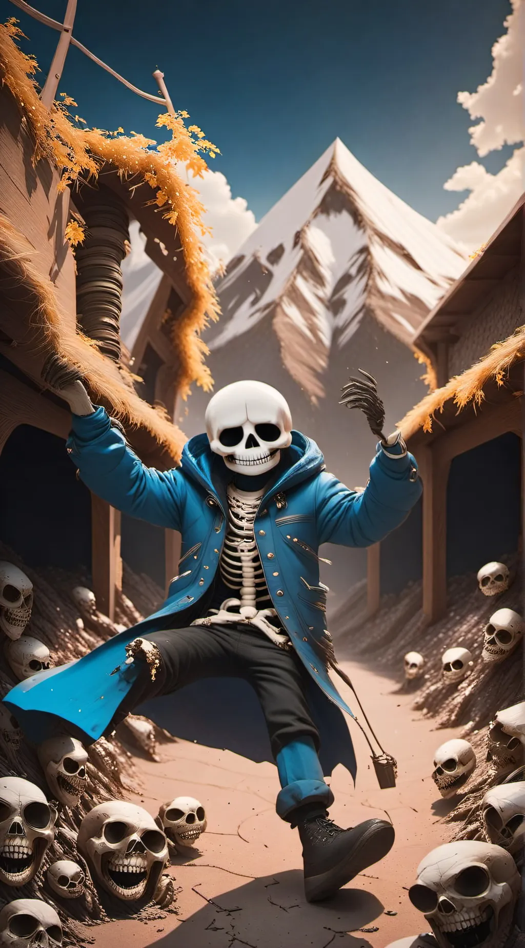 ai character: Sans background