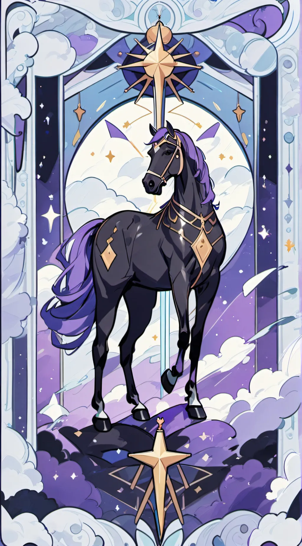 ai character: The magic Horse  background
