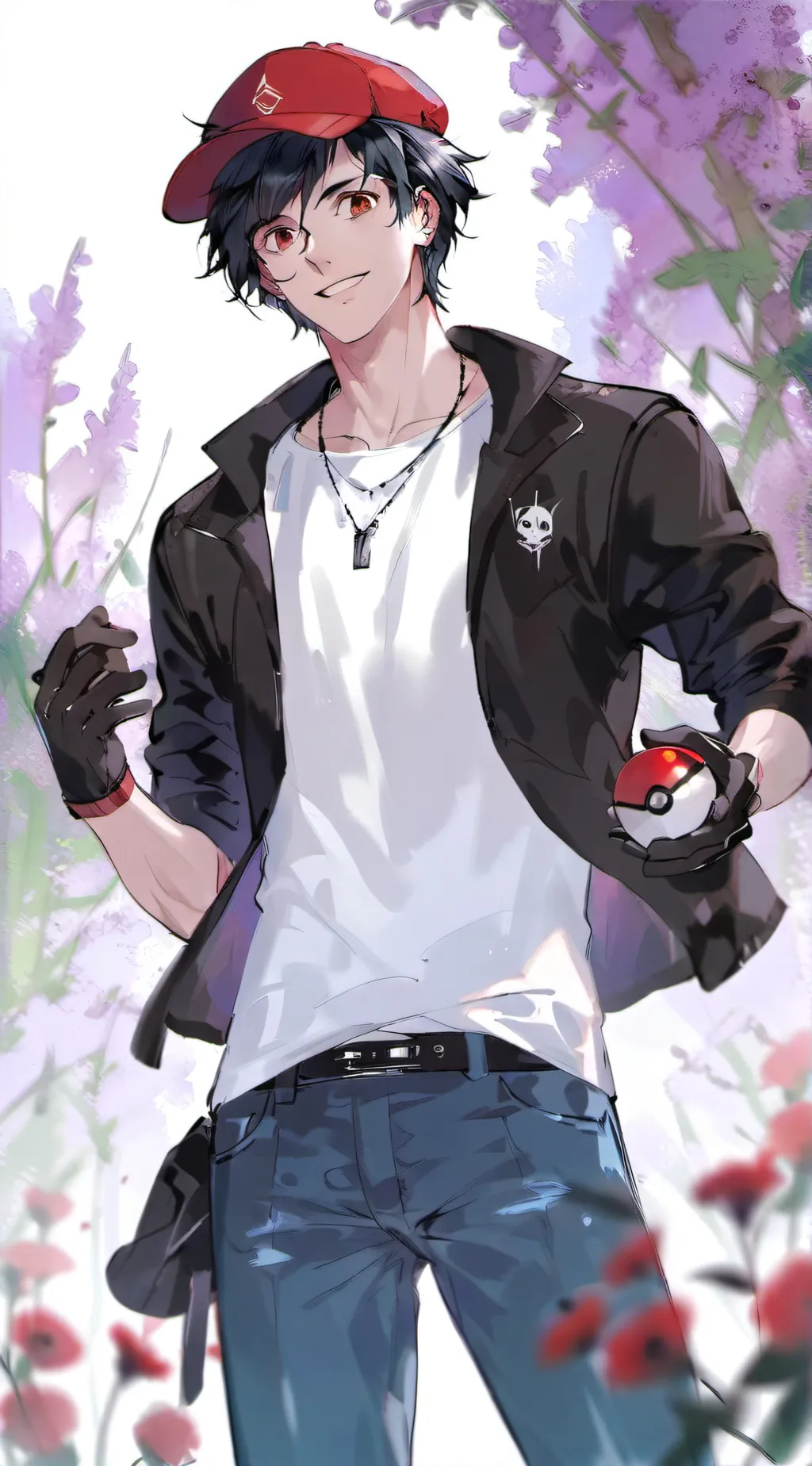 ai character: Ash Ketchum background