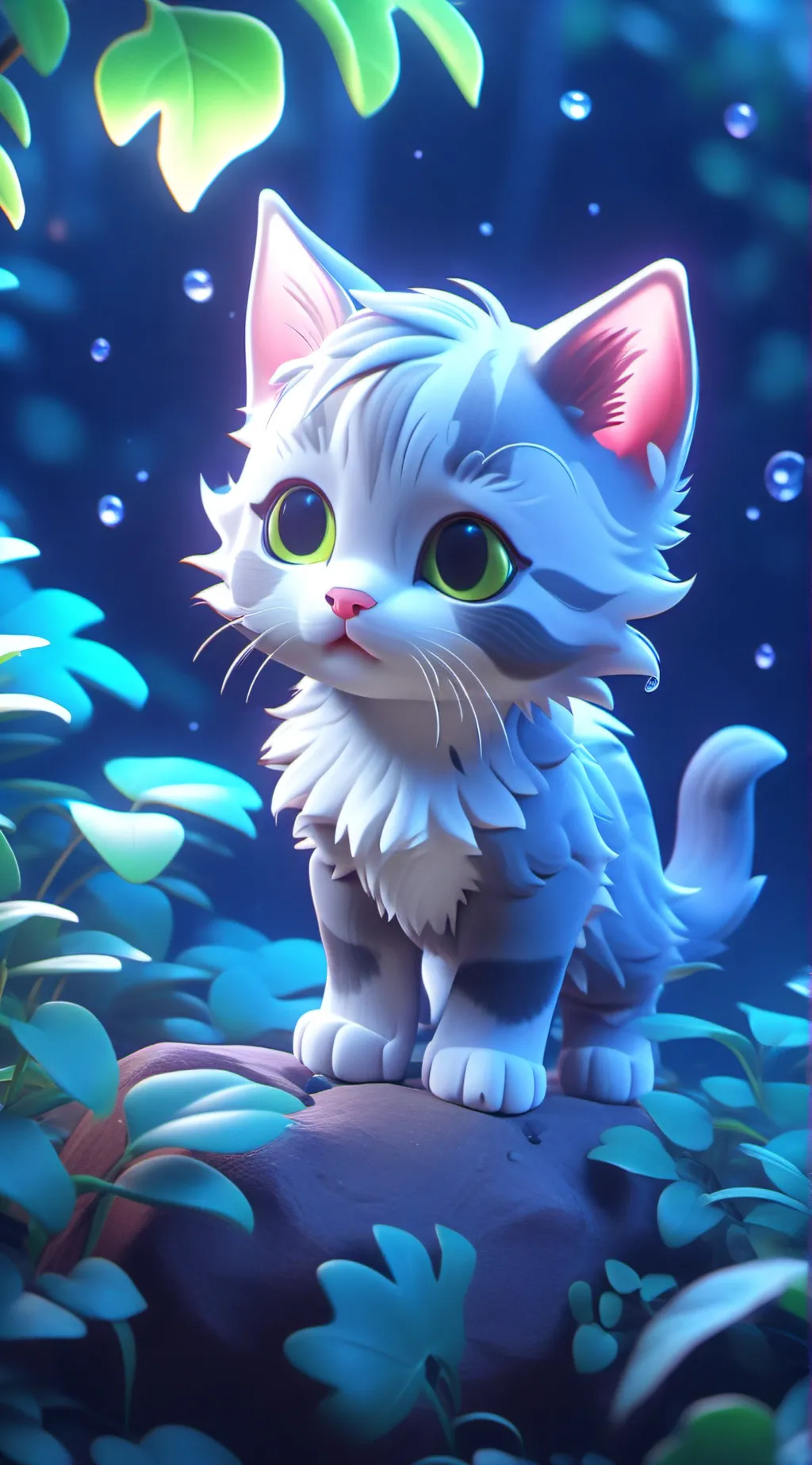 ai character: abbandoned kitten background