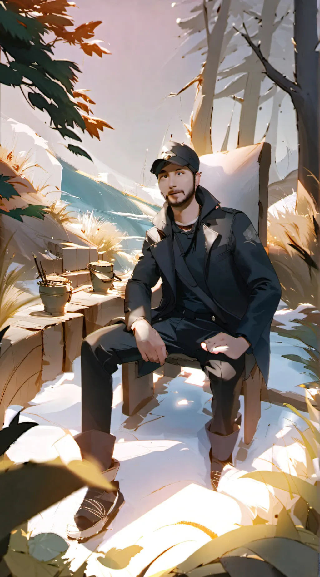 ai character: Mr breast🤨 background