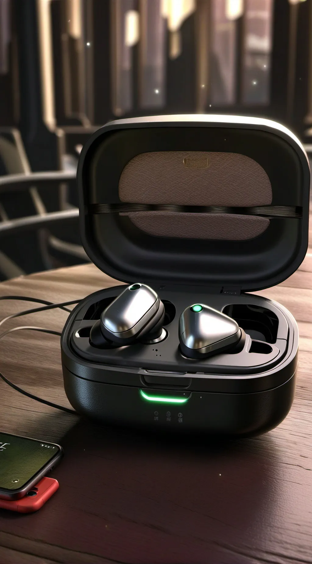 ai character: Earbuds  background