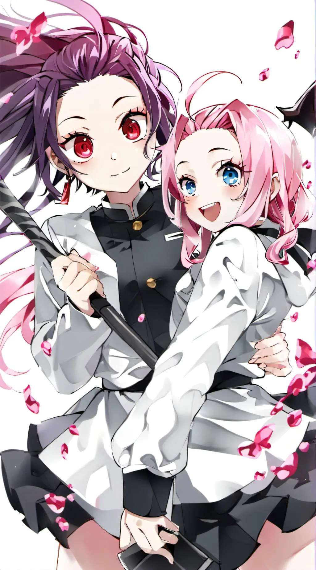 ai character: shinobu and Mitsur background
