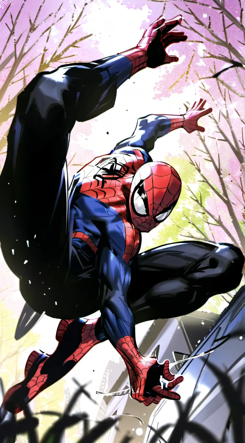ai character: Spiderman background