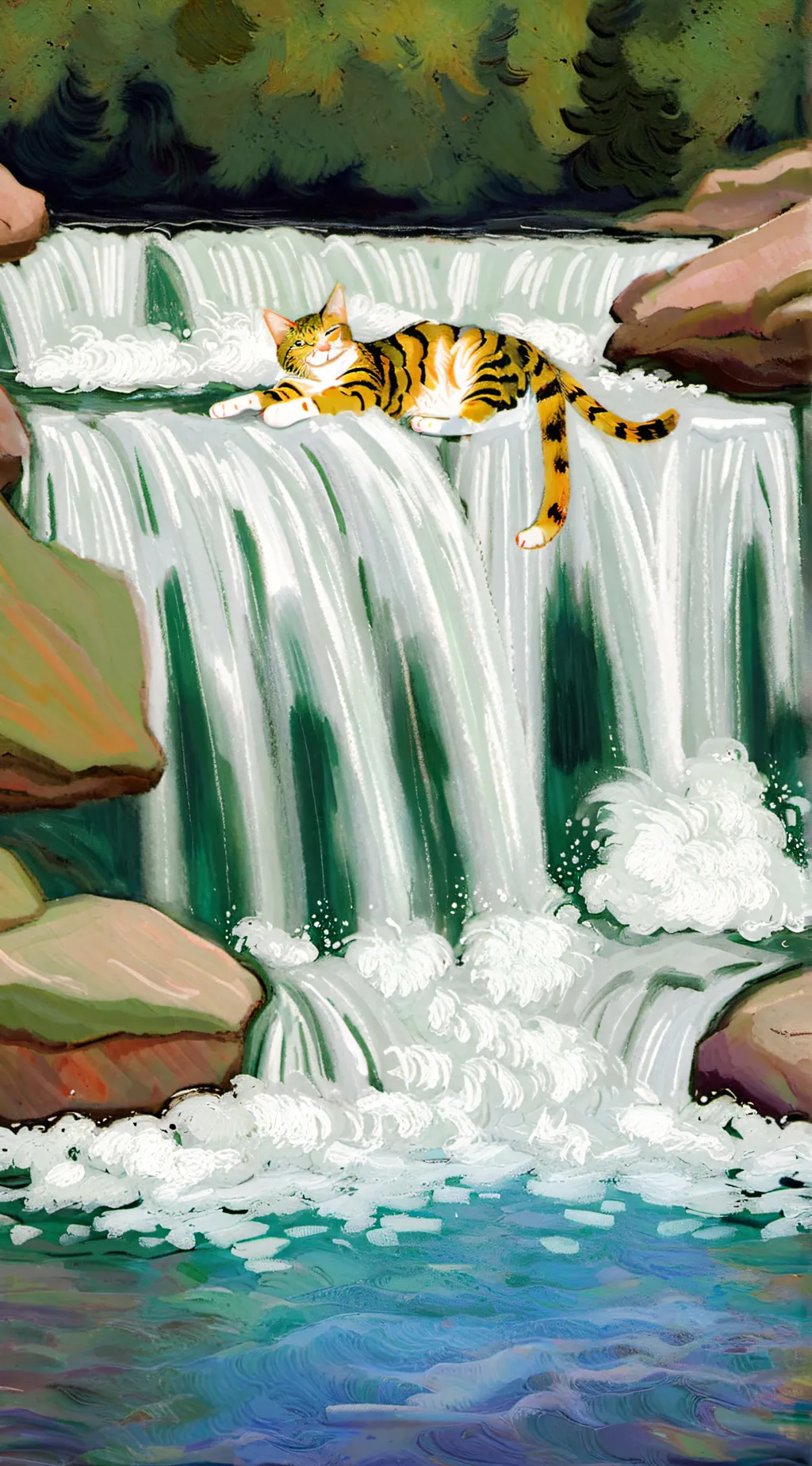 ai character: smiling critters background