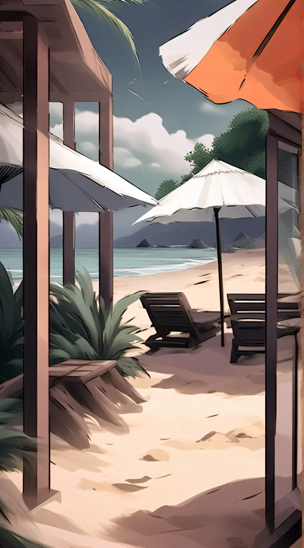 ai character: mha shark attack background