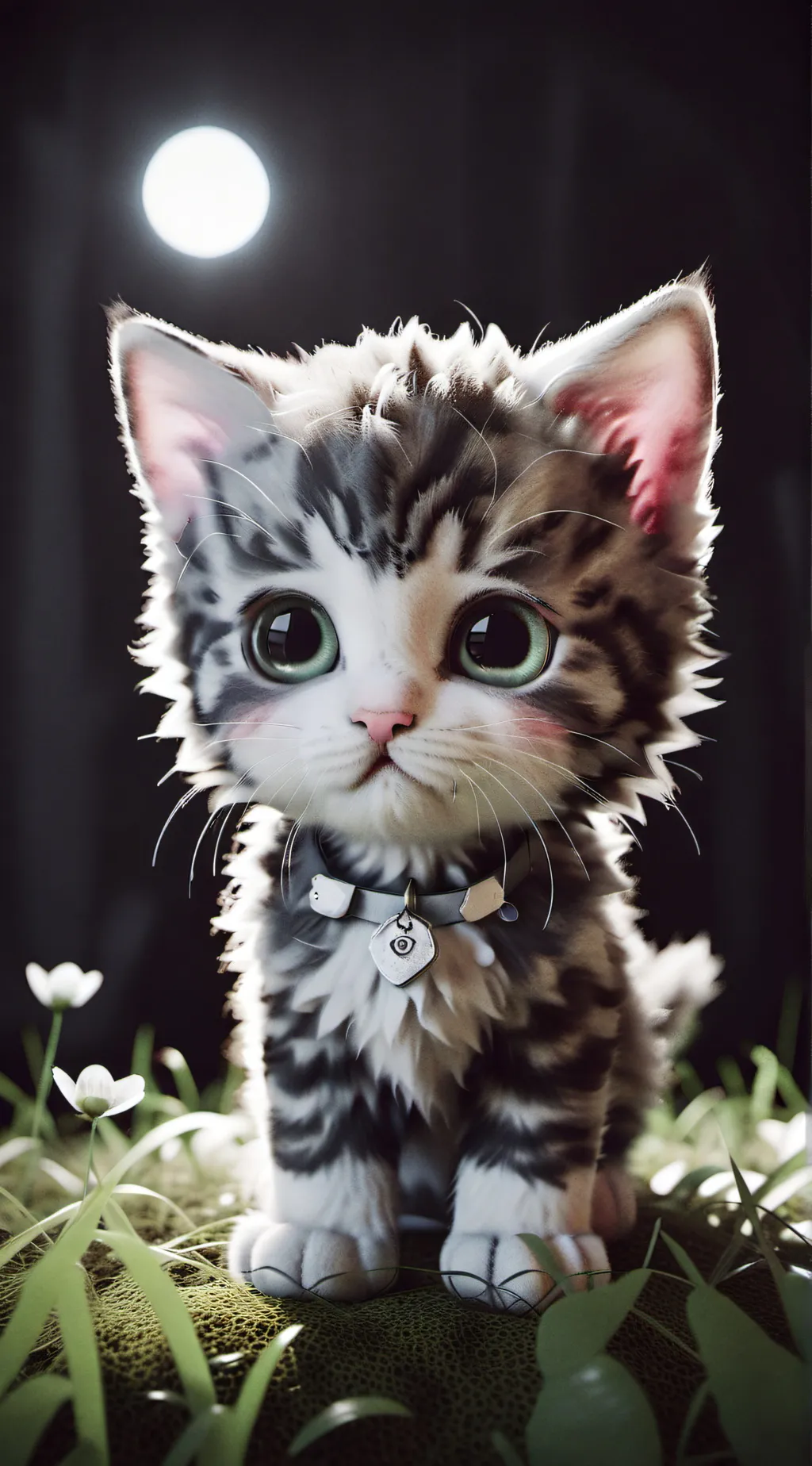 ai character: Cute kitten background